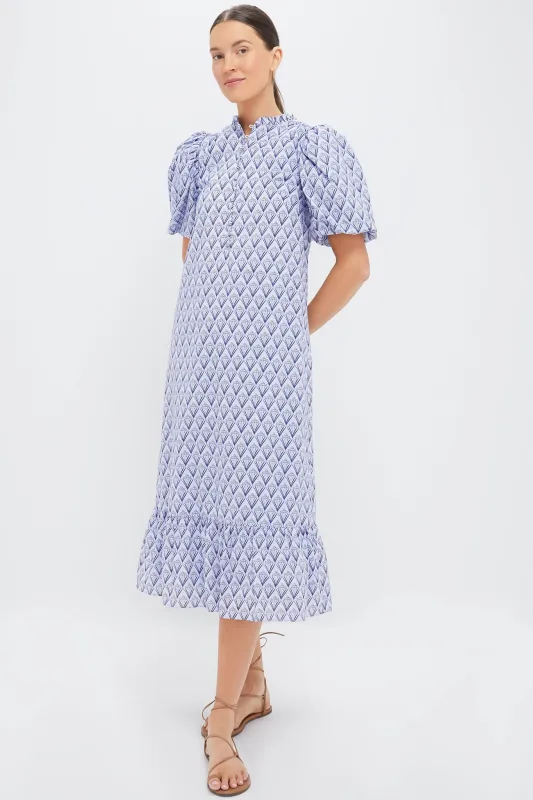 Periwinkle Trellis Floral Mimi Midi Dress sold by Tuckernuck