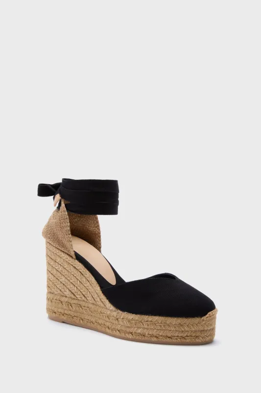 Black with Taupe Chiara Espadrilles sold by Tuckernuck