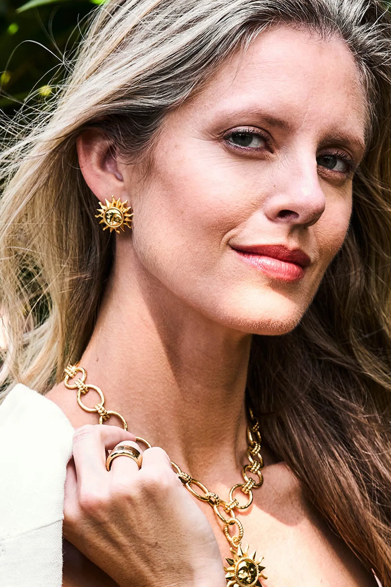 Gold Soleil Stud Earrings sold by Tuckernuck product image thumbnail 2