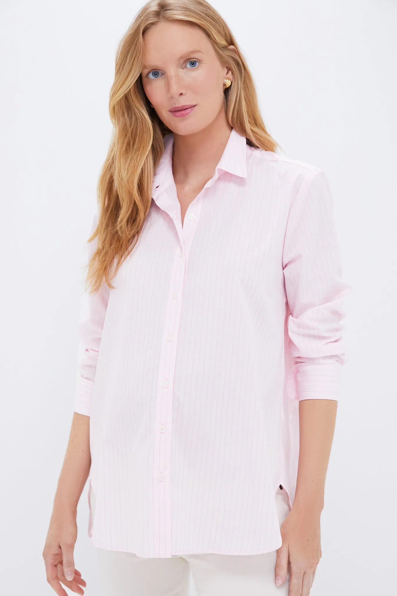 Pink/Ivory Stripe The Classic Button Down sold by Tuckernuck