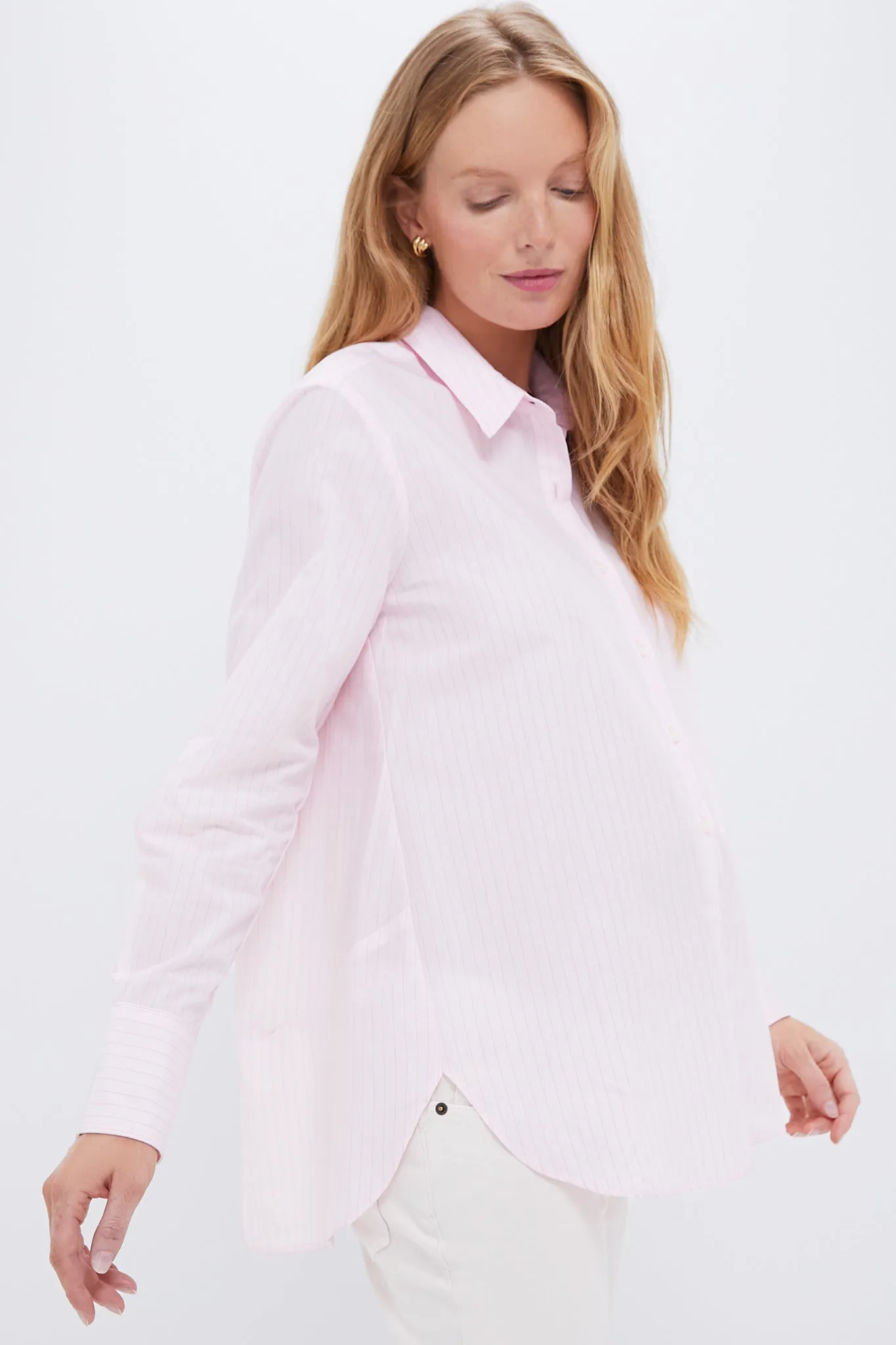 Pink/Ivory Stripe The Classic Button Down sold by Tuckernuck product image thumbnail 3