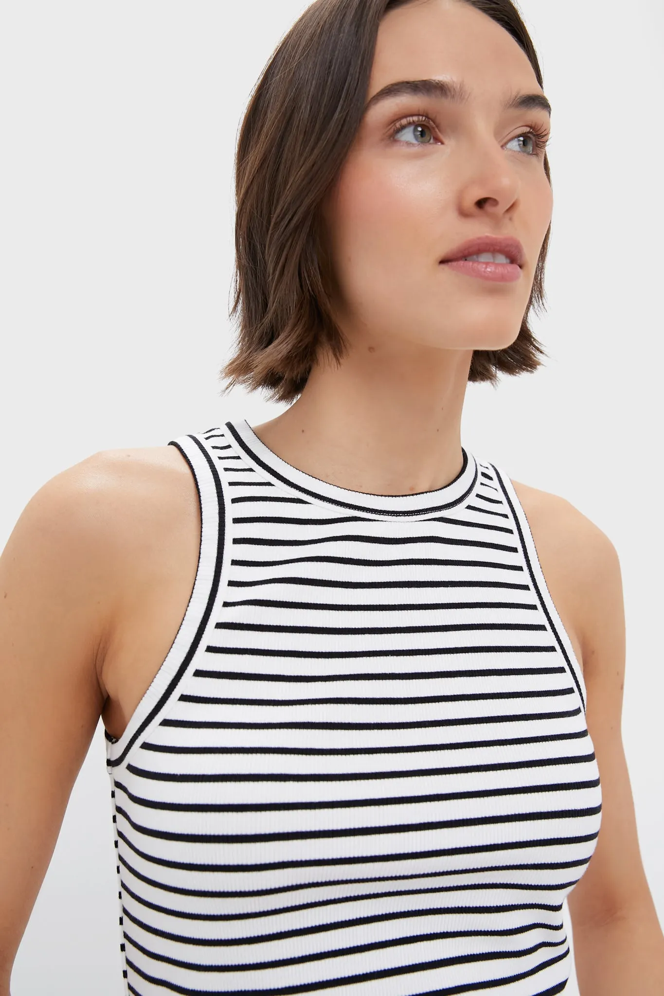 Black Stripe Foley Rib Racerback Tank sold by Tuckernuck product image thumbnail 5