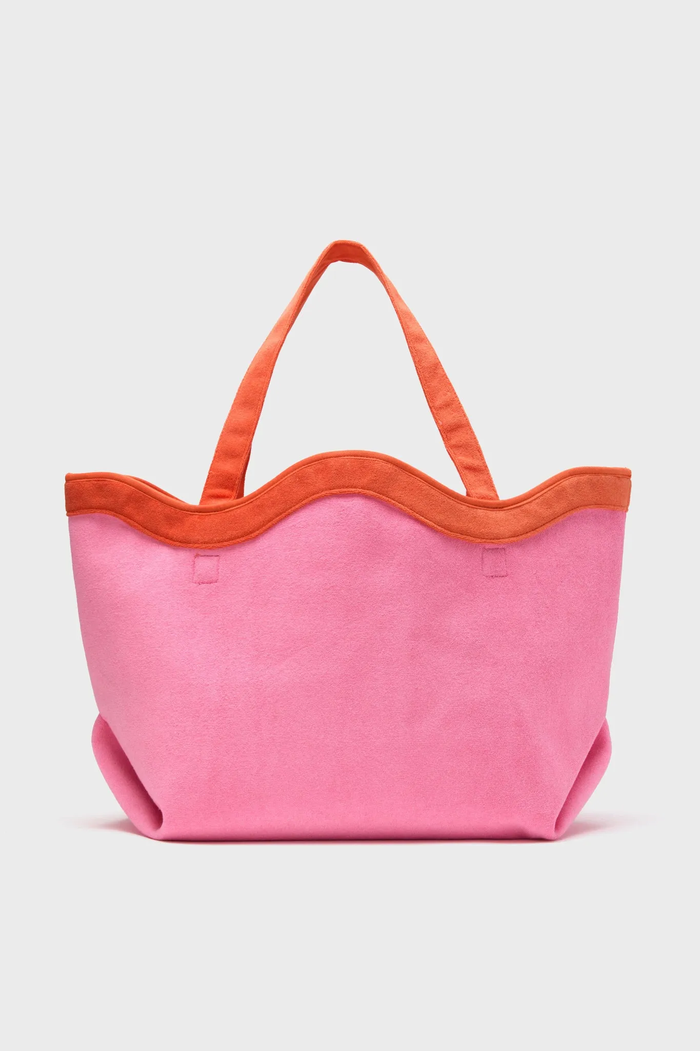 Pink and Tangerine Terrycloth August Tote sold by Tuckernuck
