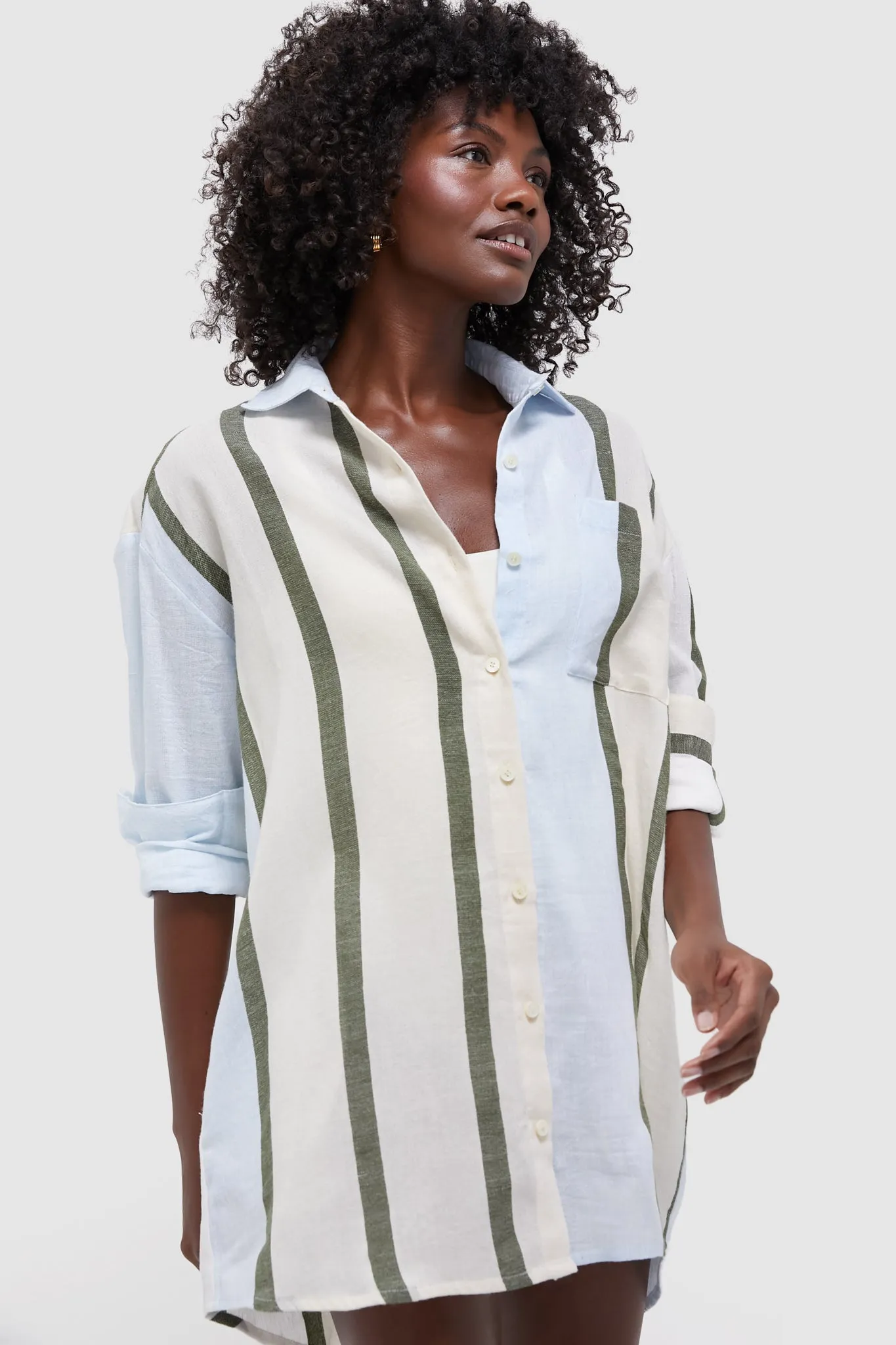 Entono Sage Mariam Shirt Dress sold by Tuckernuck product image thumbnail 3