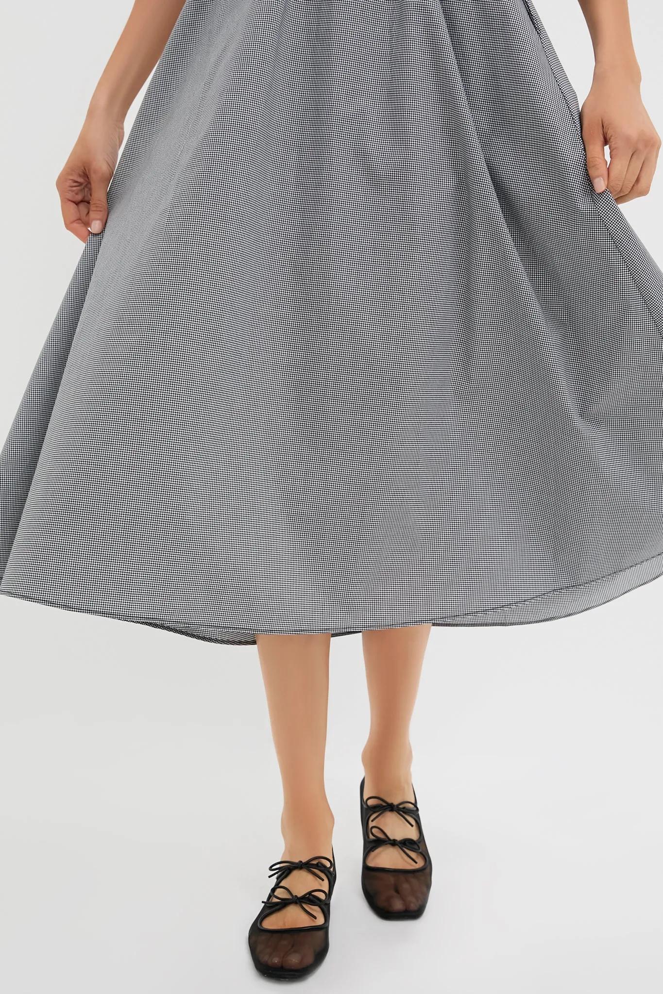 Black Gingham Amelie Midi Dress sold by Tuckernuck product image thumbnail 5