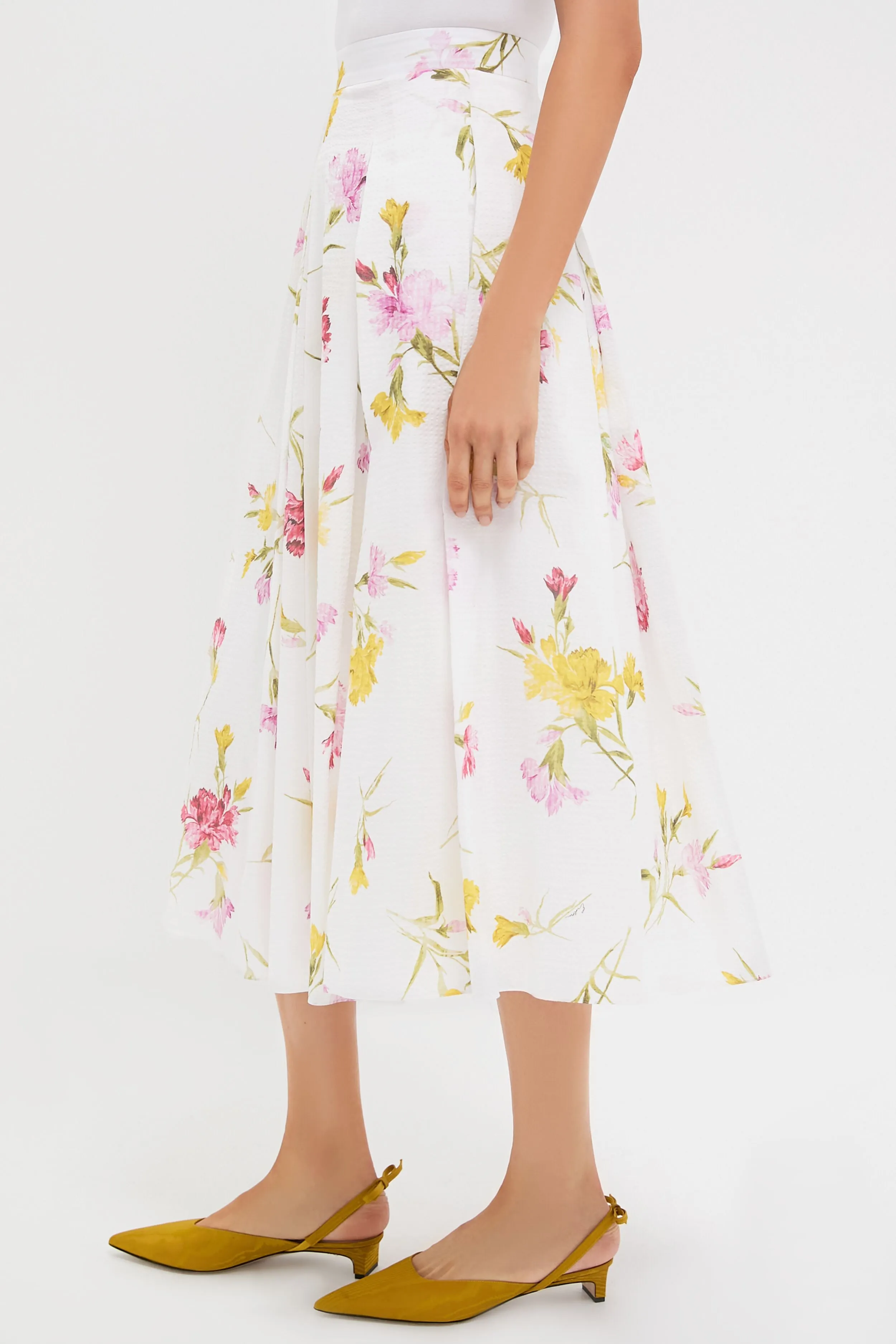 Dancing Carnation Multi Pleated Midi Skirt sold by Tuckernuck product image thumbnail 3