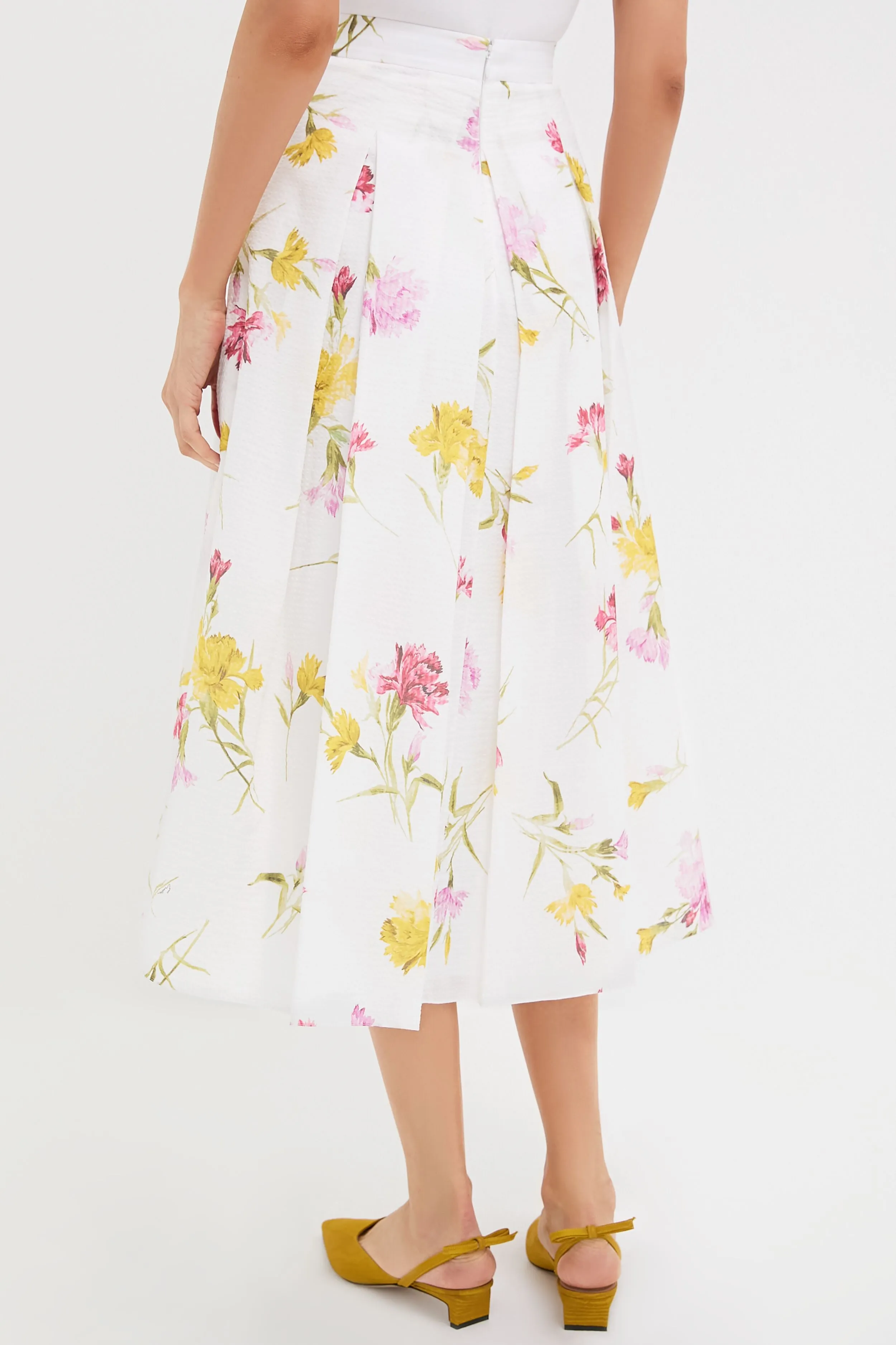 Dancing Carnation Multi Pleated Midi Skirt sold by Tuckernuck product image thumbnail 4