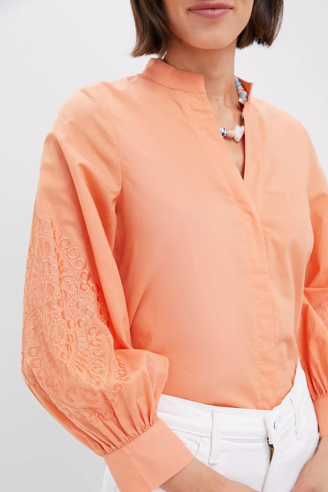 Peach Embroidered Wisteria Blouse sold by Tuckernuck product image thumbnail 2