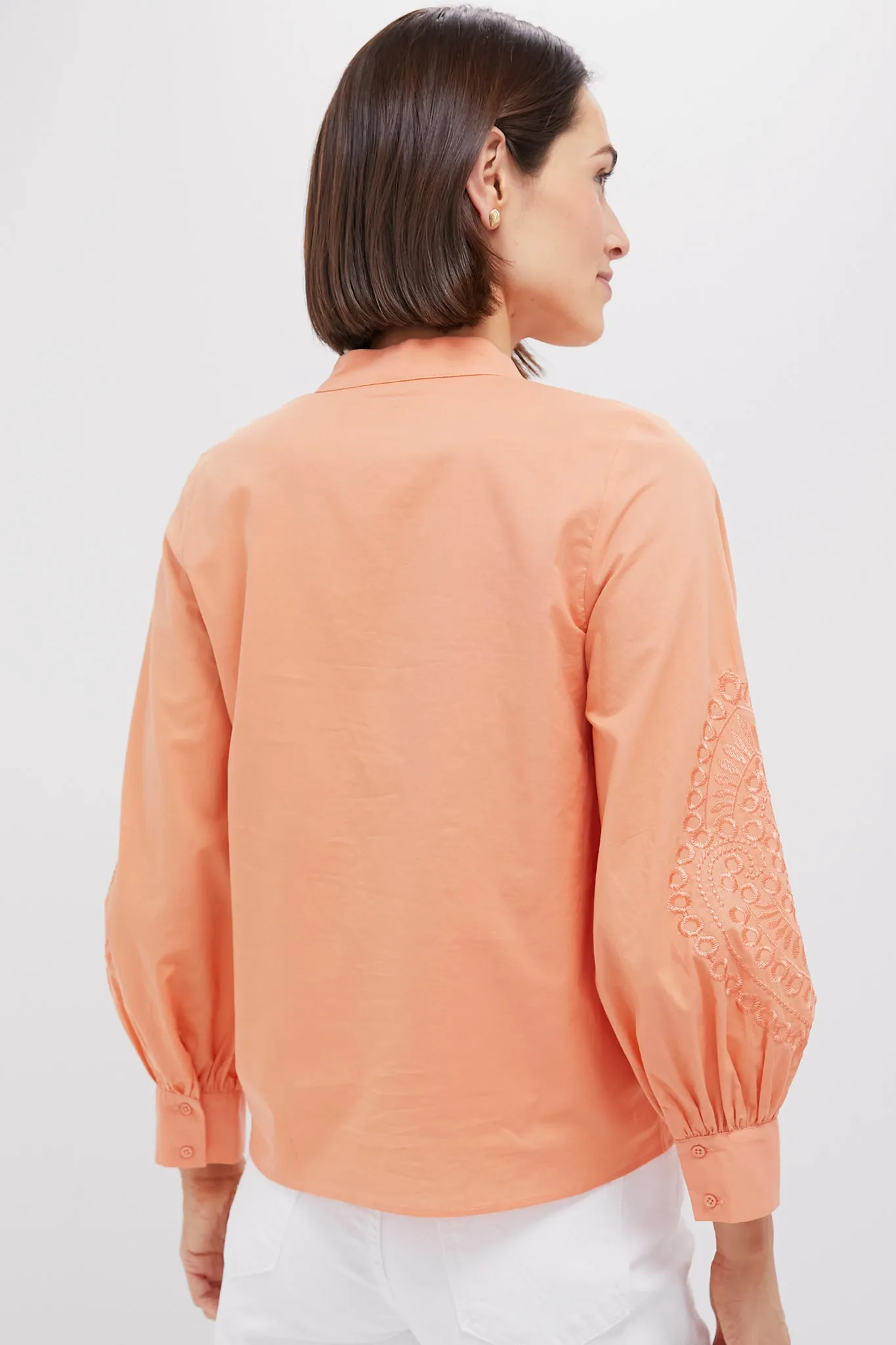 Peach Embroidered Wisteria Blouse sold by Tuckernuck product image thumbnail 4