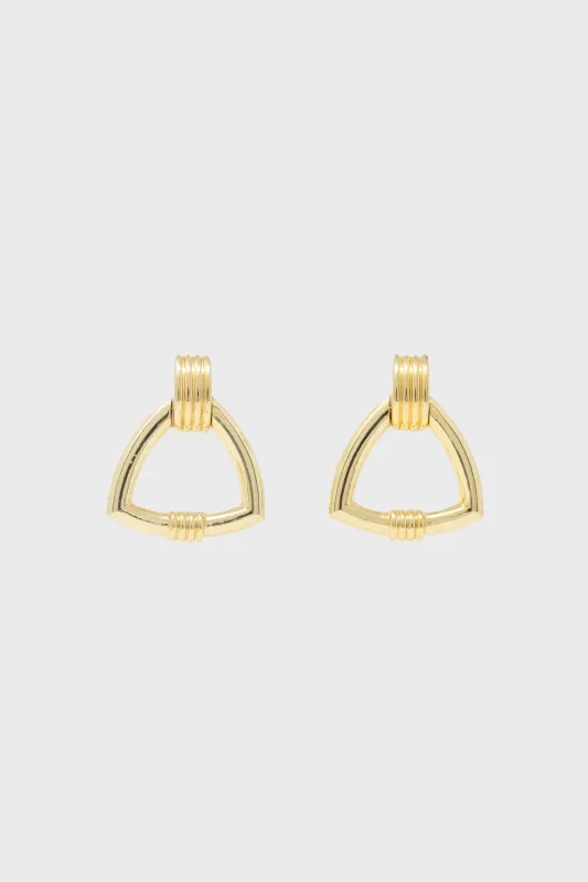 Gold Triangle Earrings sold by Tuckernuck