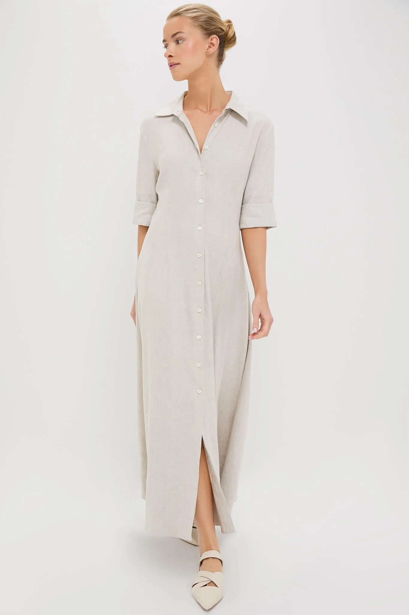 Natural Joan Linen Dress sold by Tuckernuck