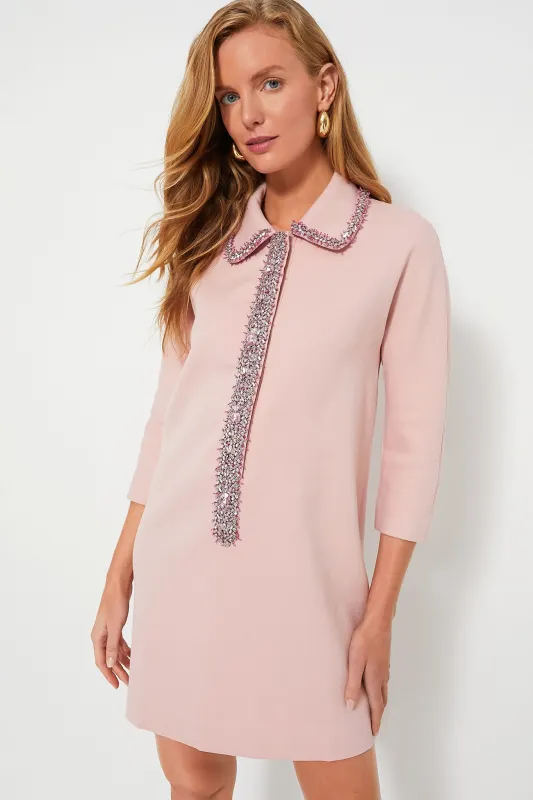 Powder Pink Embellished Nicola Dress made by Tuckernuck