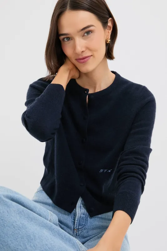 Navy Cashmere Riley Cardigan sold by Tuckernuck