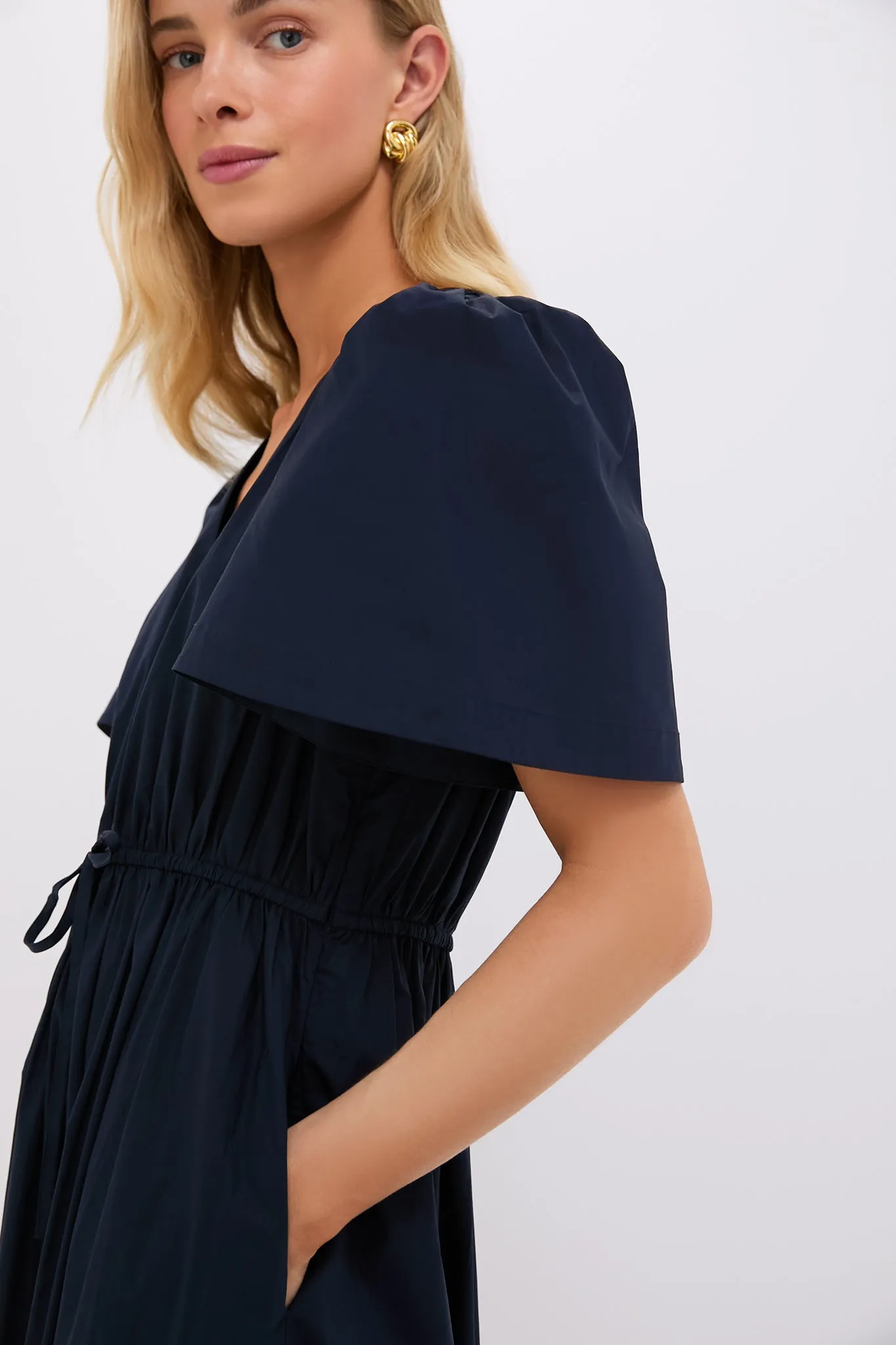 Navy and Cream Cotton Mitchell Dress sold by Tuckernuck product image thumbnail 5
