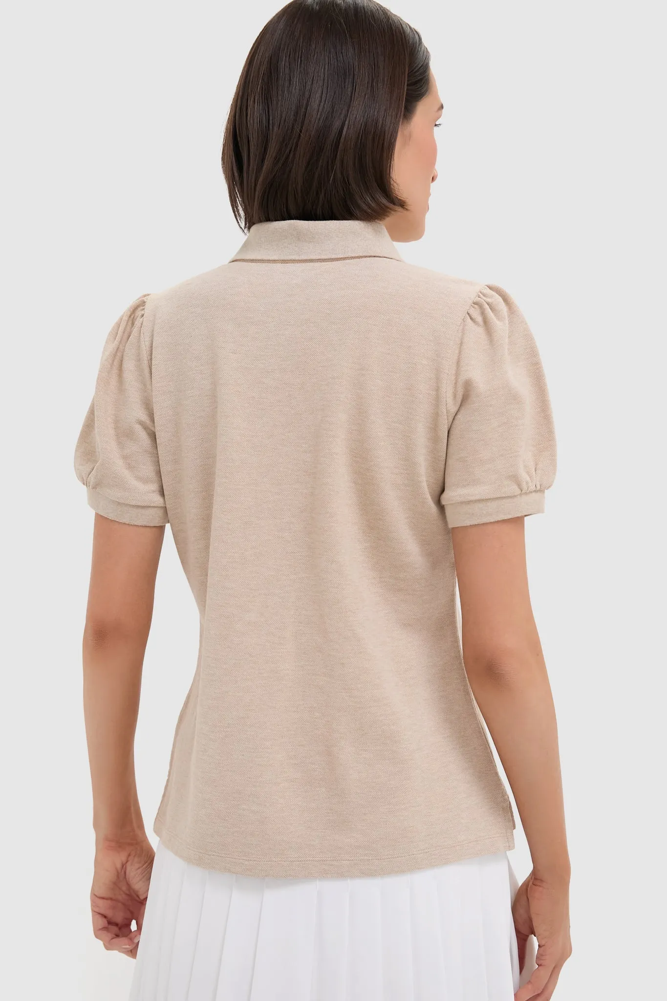 Sandstone Pique Puff Sleeve Peggy Polo sold by Tuckernuck product image thumbnail 4