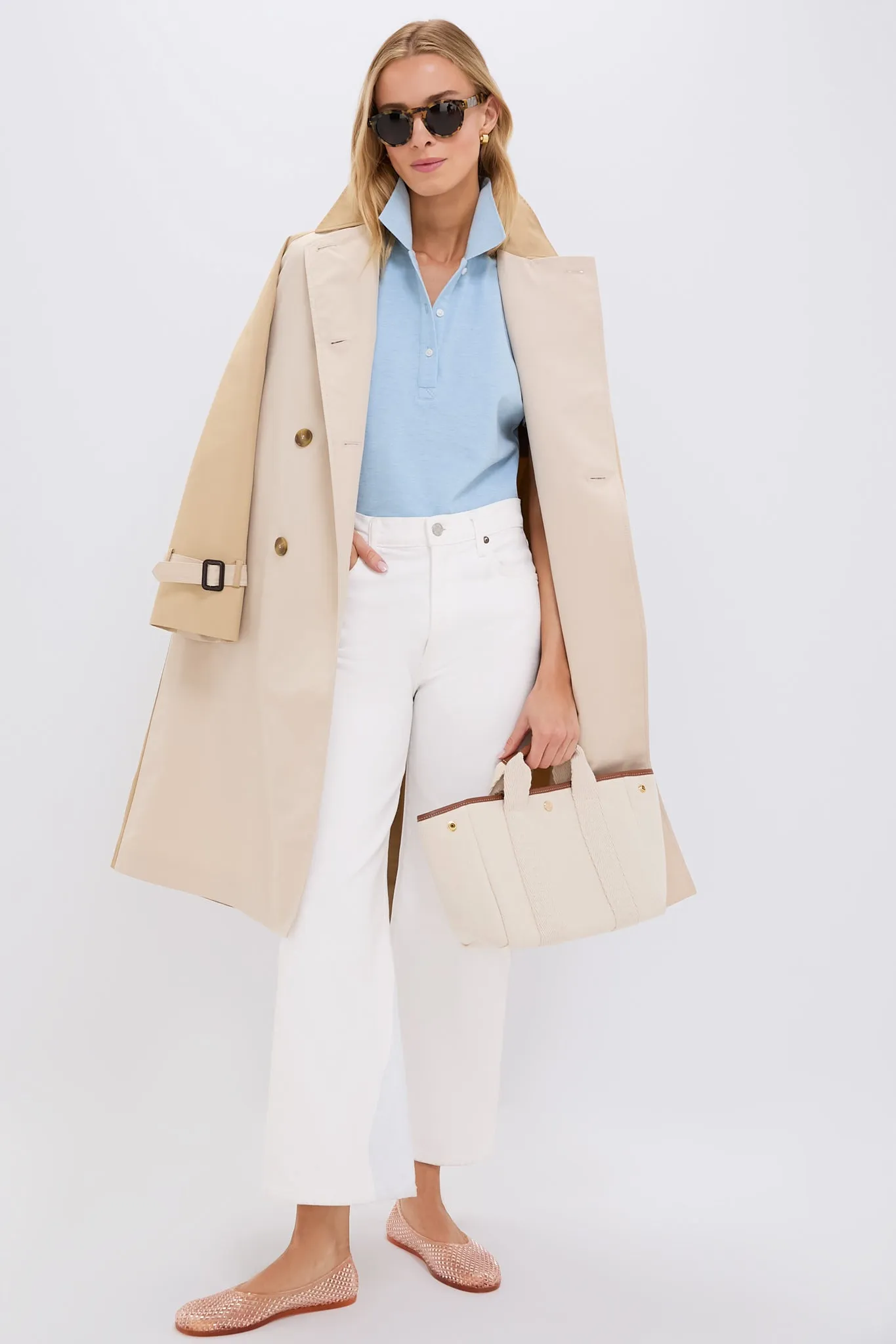 Light Blue Pique Puff Sleeve Peggy Polo sold by Tuckernuck product image thumbnail 2