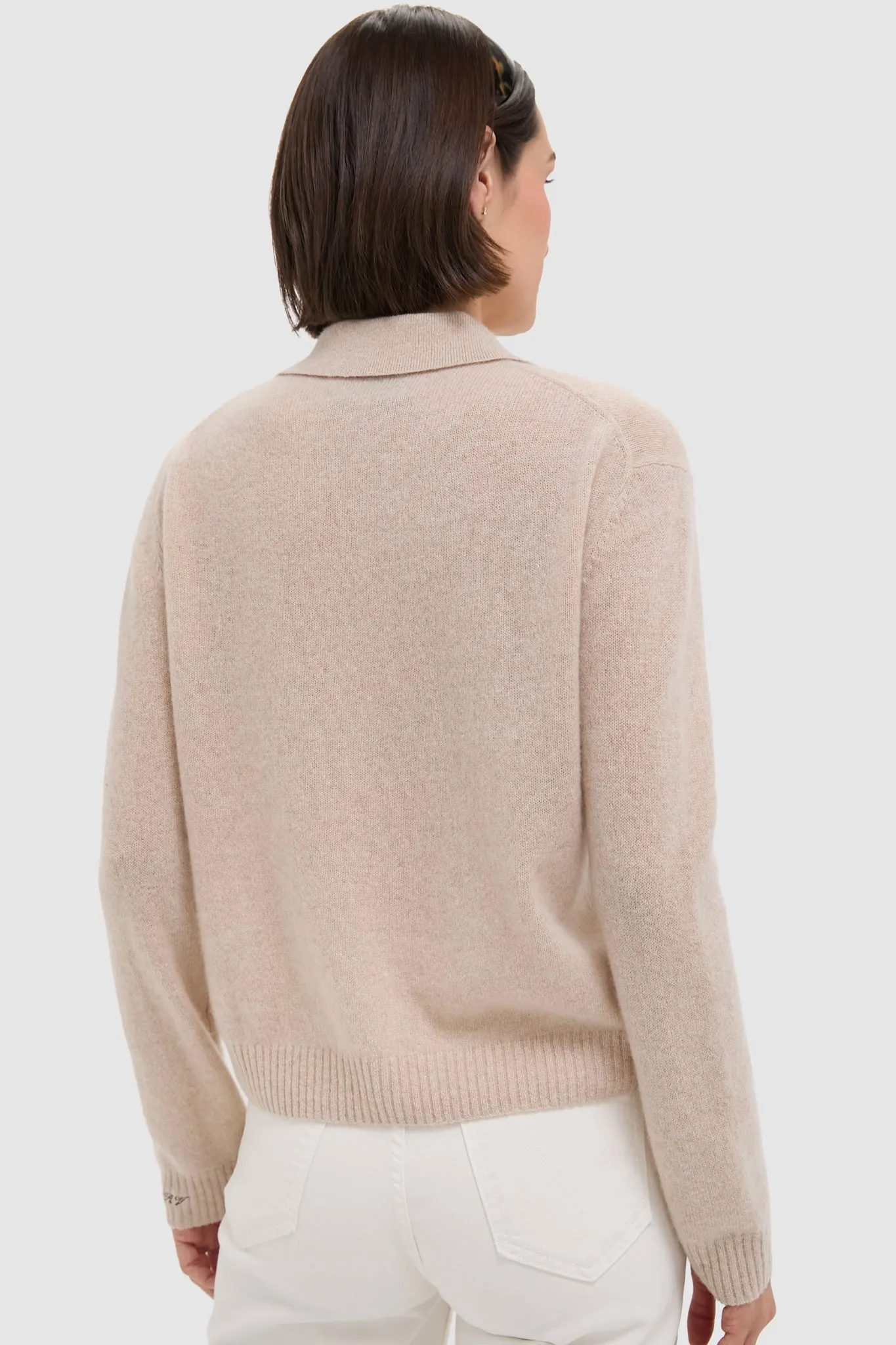 Sandstone Cashmere Cassidy Polo Sweater sold by Tuckernuck product image thumbnail 5