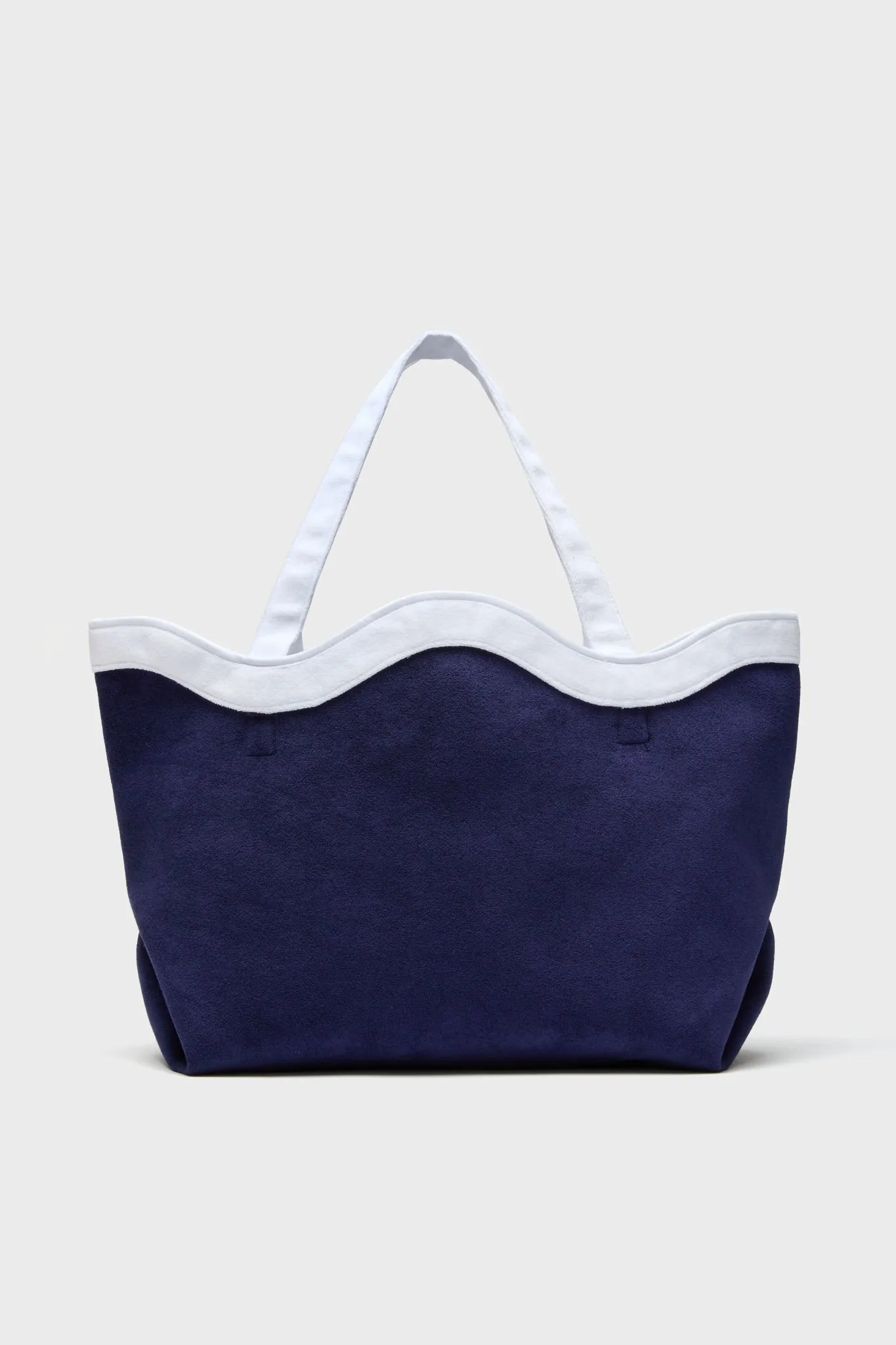 Navy and White Terrycloth August Tote sold by Tuckernuck