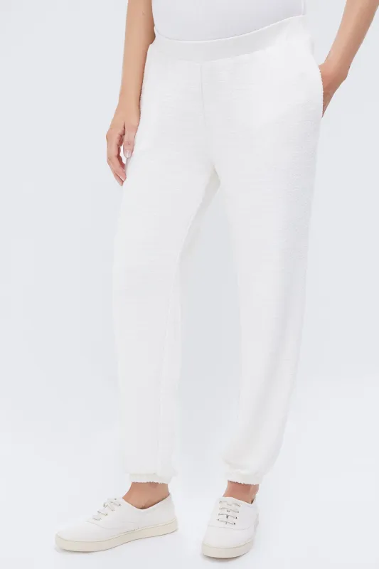 Ivory The Dina Dreamy Boucle Loungepant sold by Tuckernuck