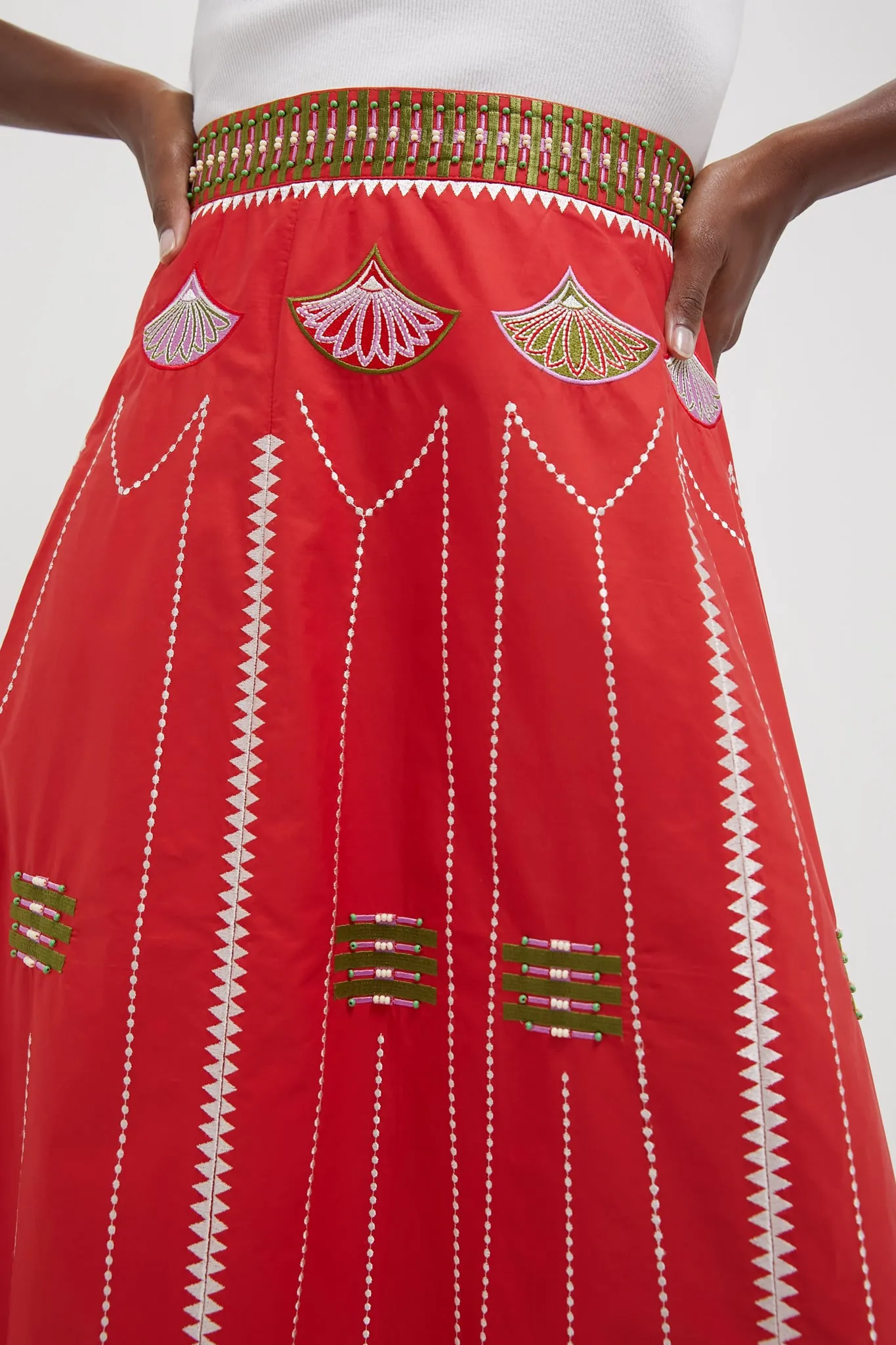 Red Camille Skirt sold by Tuckernuck product image thumbnail 3