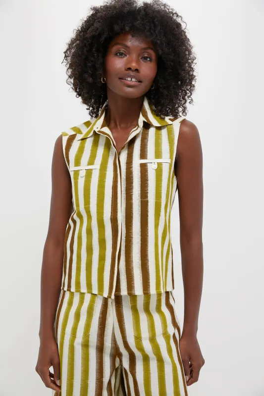 Kiwi Stripes Ylenia Top sold by Tuckernuck