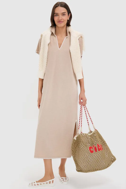 Sandstone Pique Melissa Maxi Dress sold by Tuckernuck
