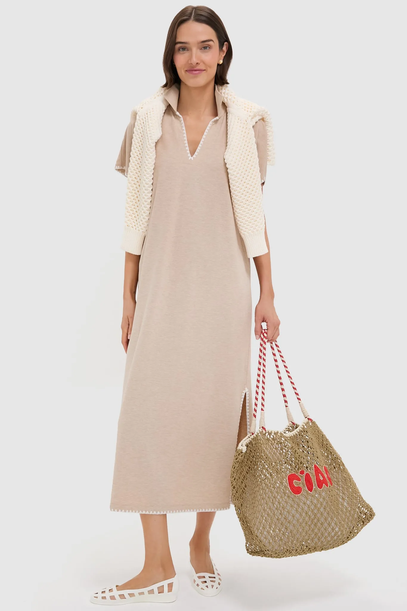 Sandstone Pique Melissa Maxi Dress sold by Tuckernuck