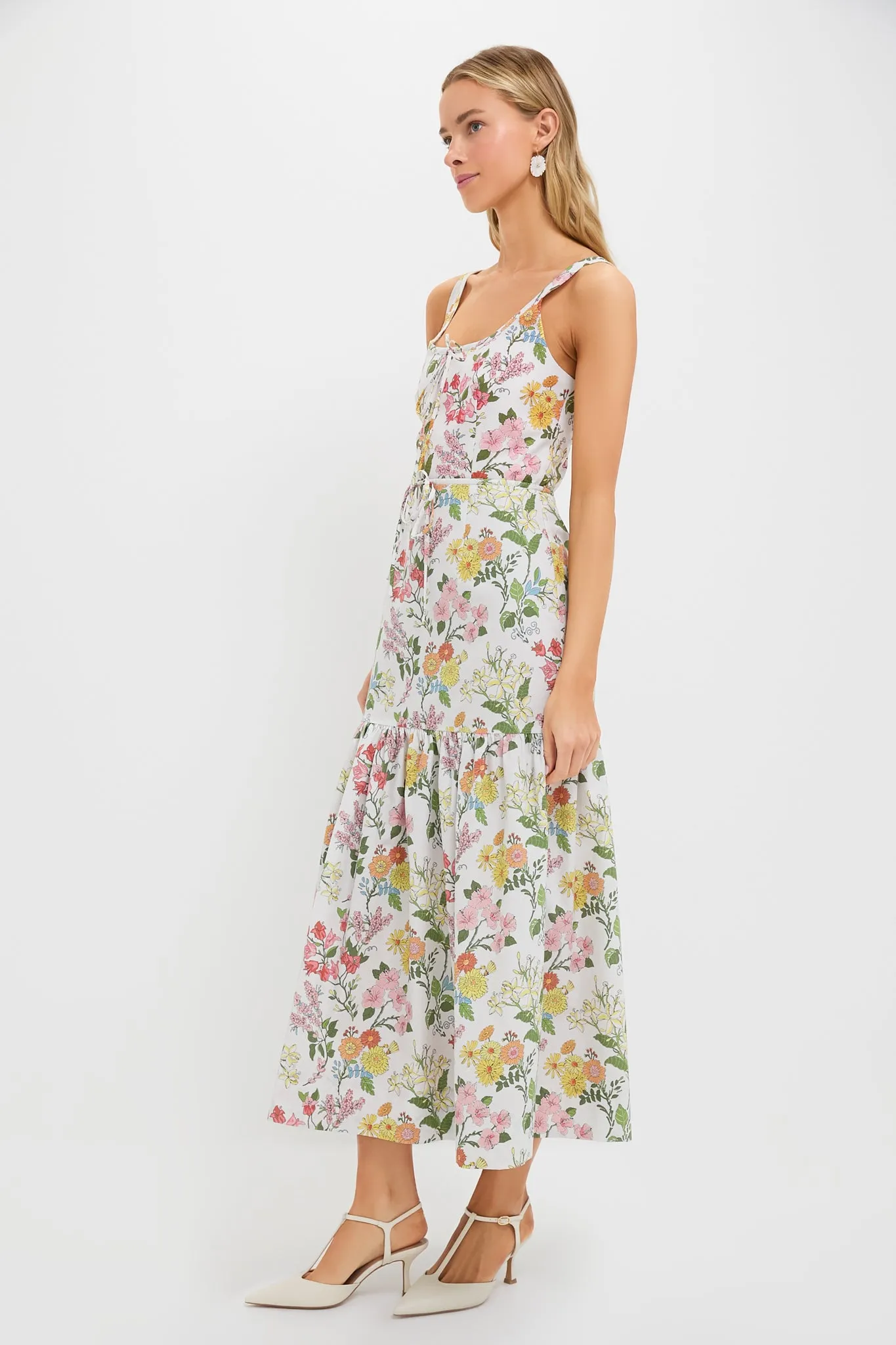 Multi Floral Double Drawstring Dress sold by Tuckernuck product image thumbnail 3