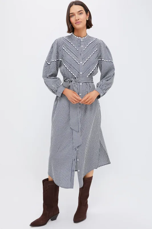 Navy Gingham Jolene Dress sold by Tuckernuck