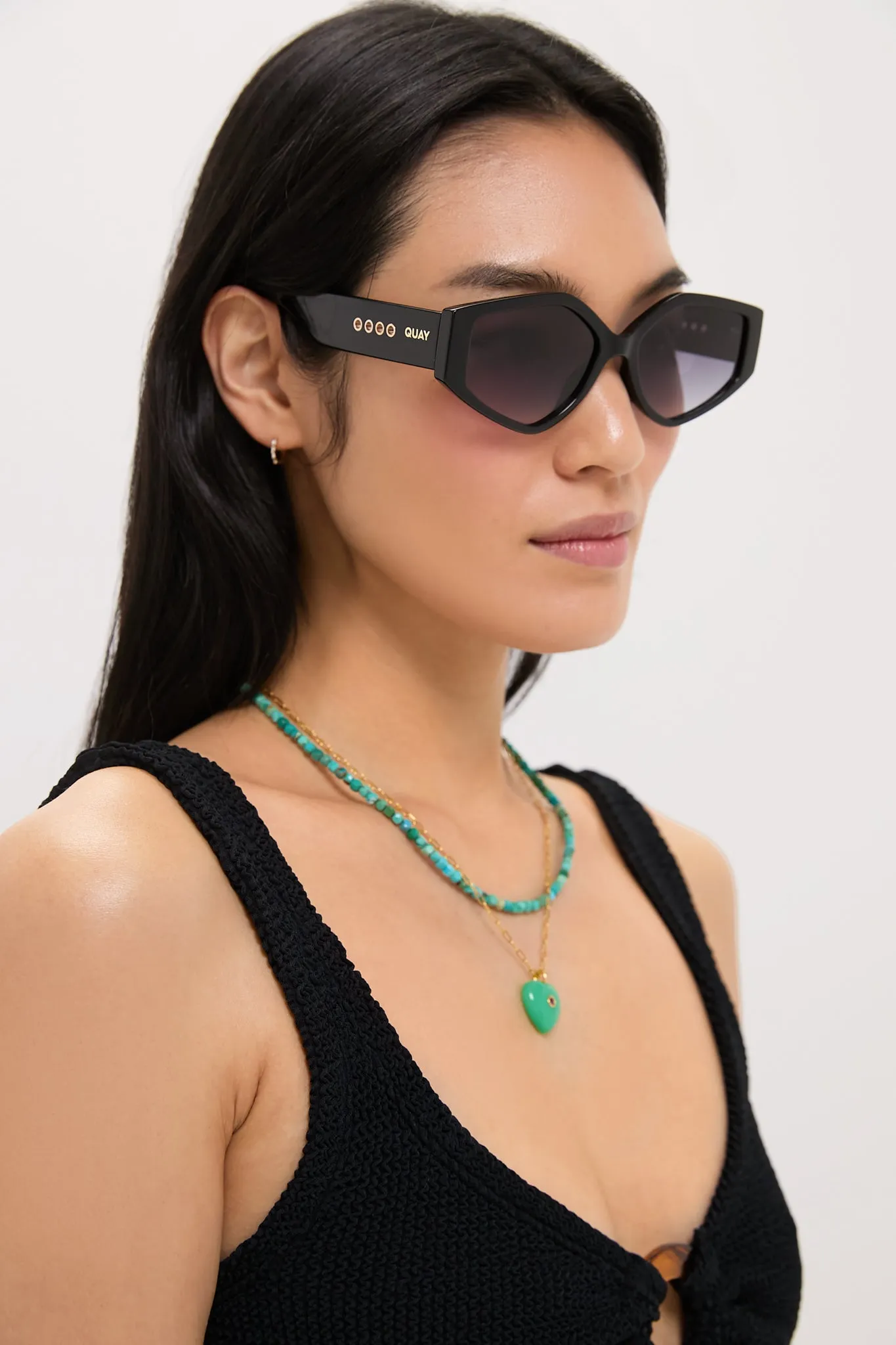 Black Hot Gossip Sunglasses sold by Tuckernuck product image thumbnail 2