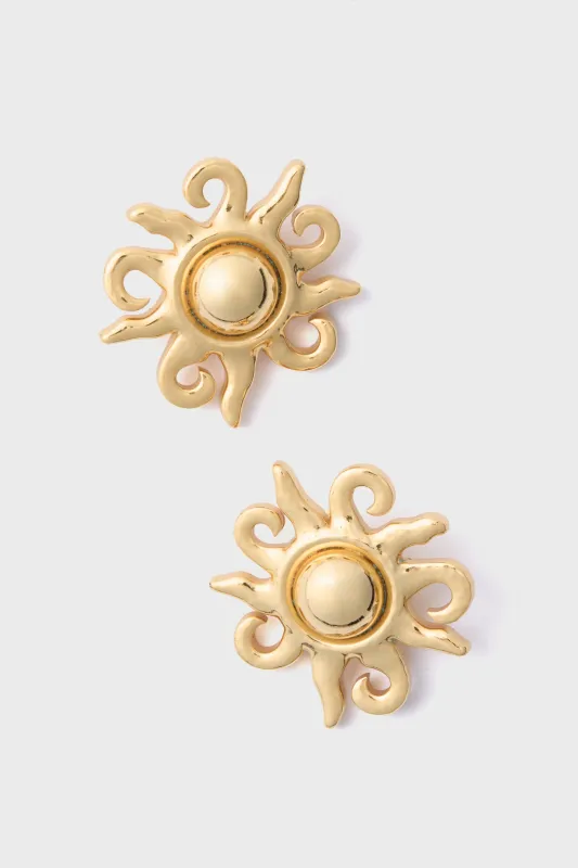 Yellow Gold Soleil Earrings sold by Tuckernuck