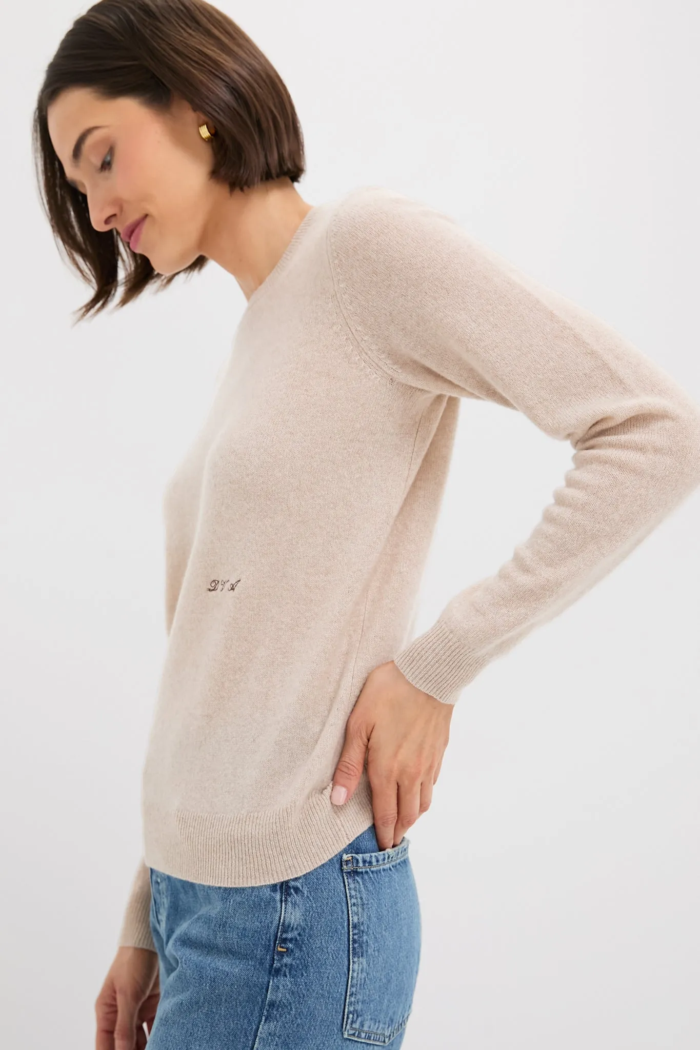 Sandstone Cashmere Crewneck Sweater sold by Tuckernuck product image thumbnail 3