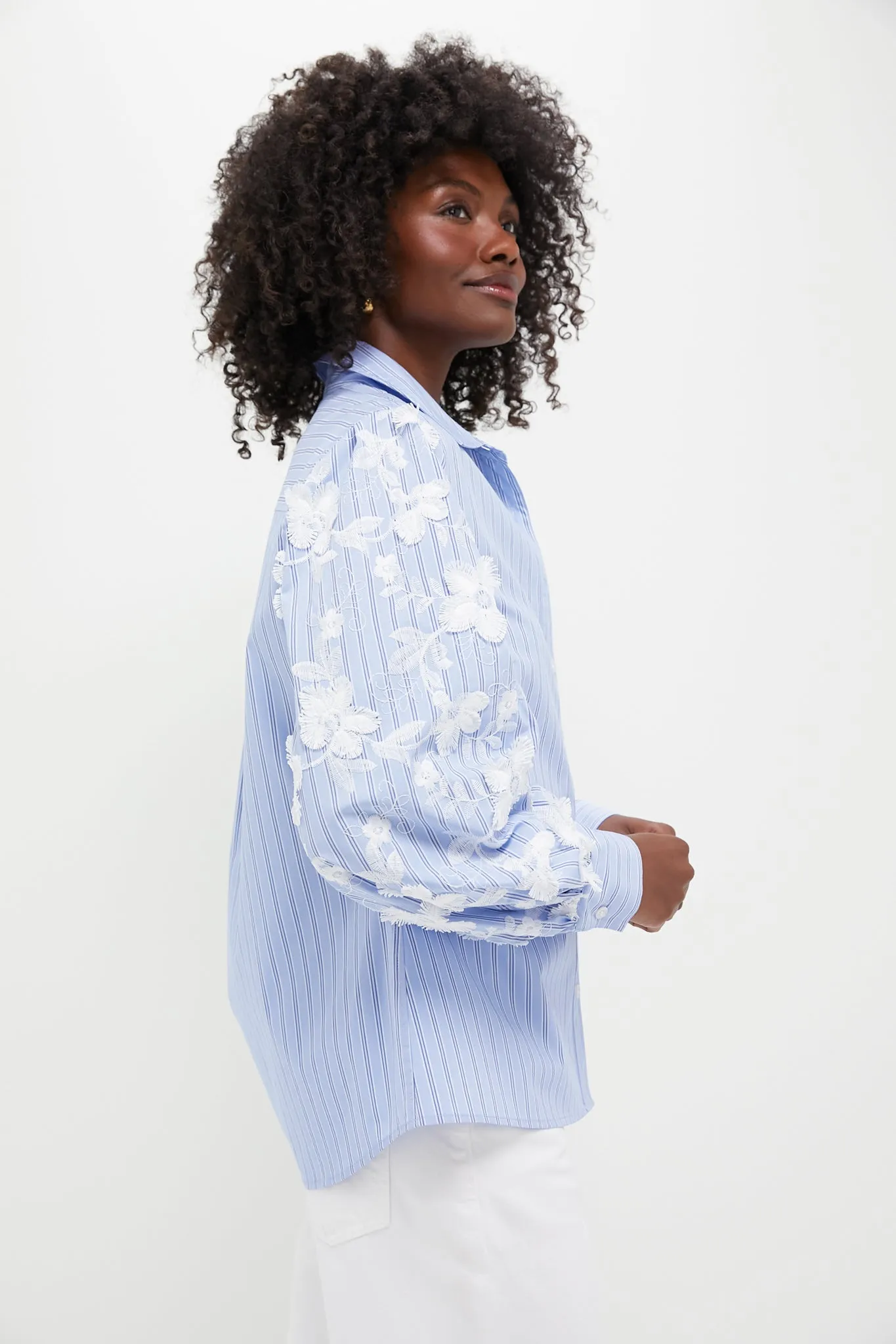 Blue Stripe Embroidery Carolina Button Down sold by Tuckernuck product image thumbnail 3
