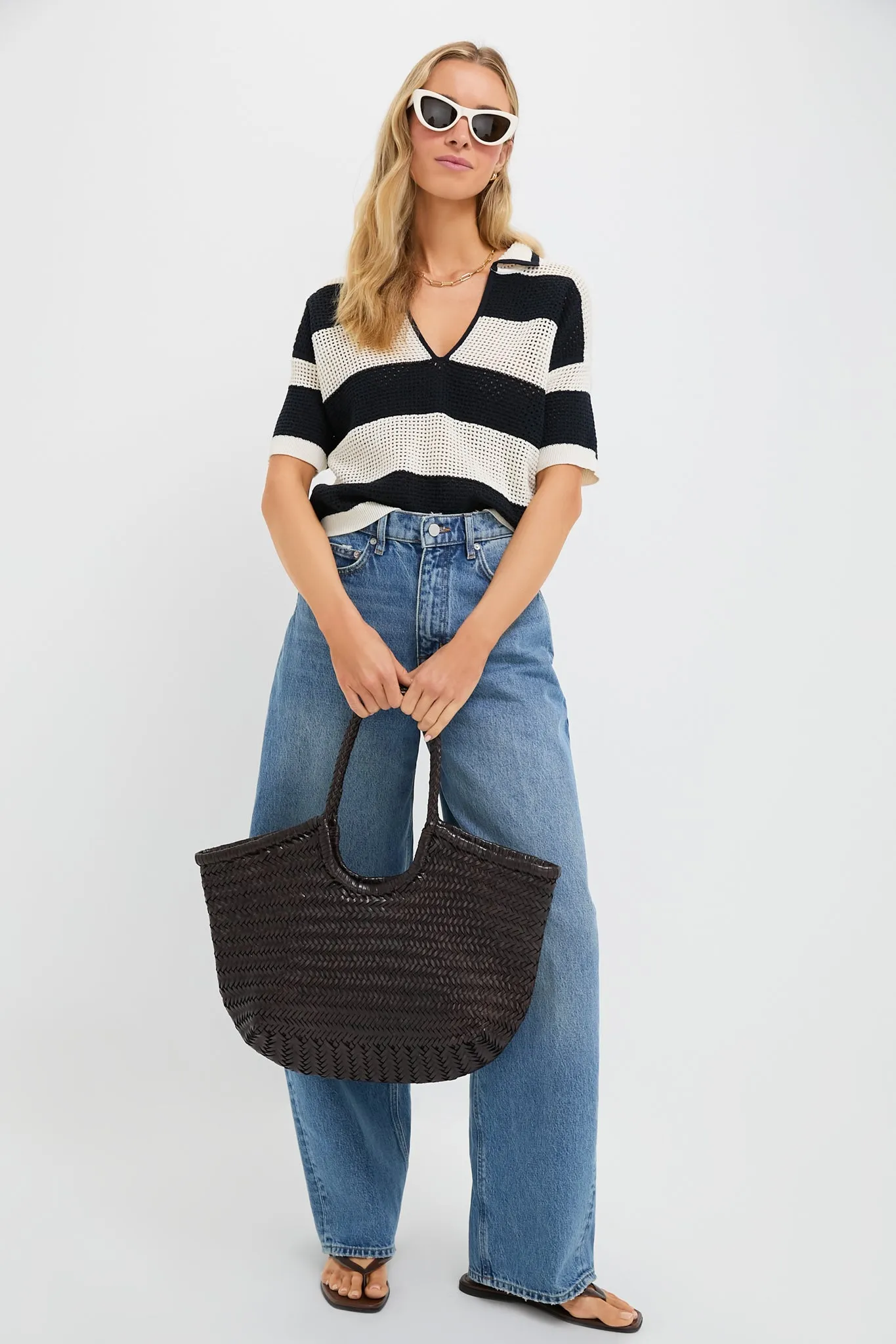 Ecru and Marine Edaly Top sold by Tuckernuck product image thumbnail 2