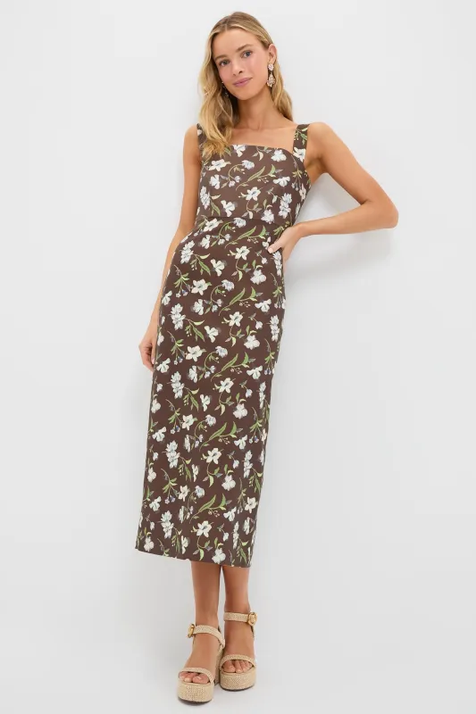 Brown Hibiscus Long Slip Dress sold by Tuckernuck