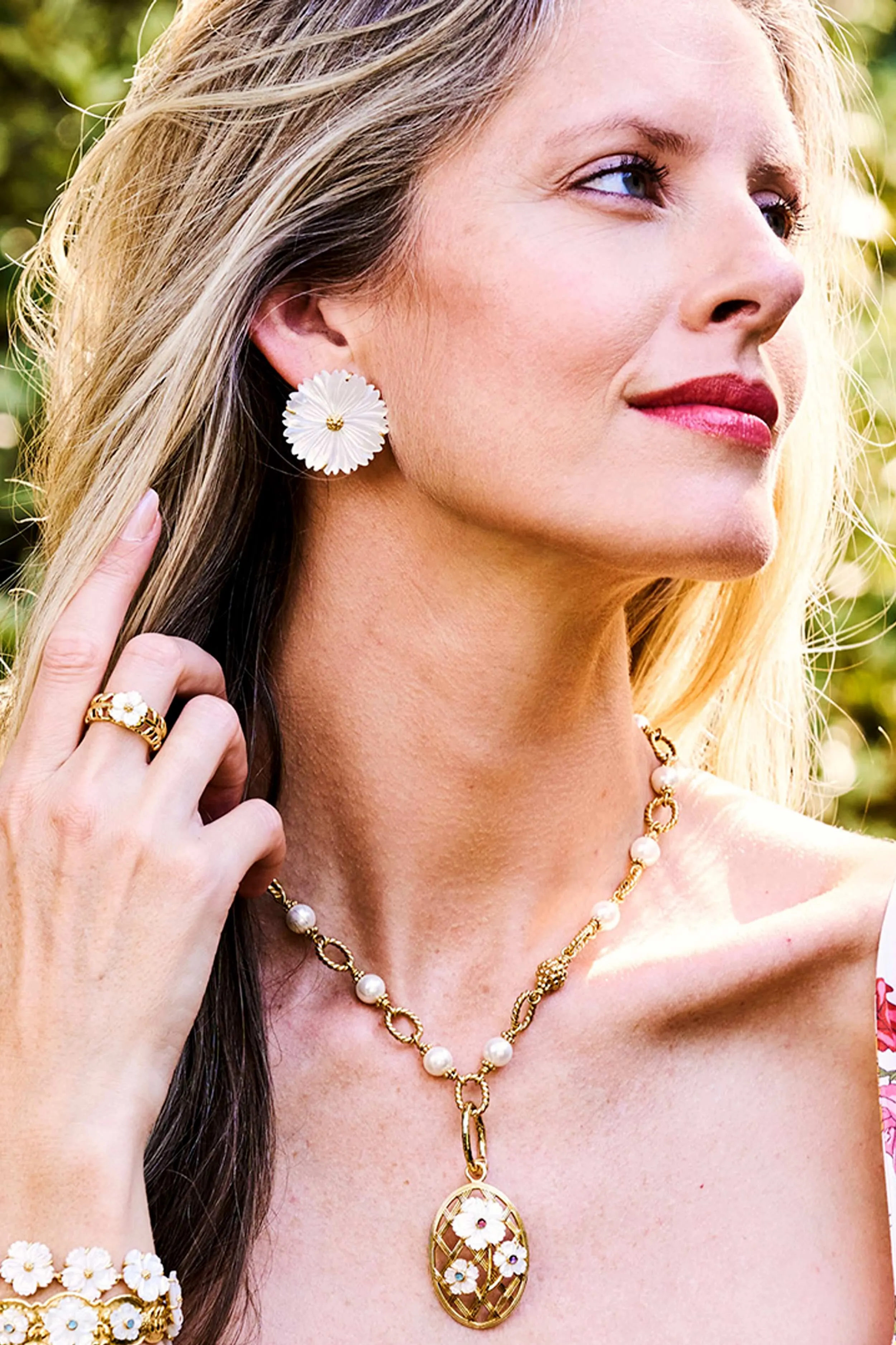 Mermaid Garden Blossom Stud Earrings sold by Tuckernuck product image thumbnail 2