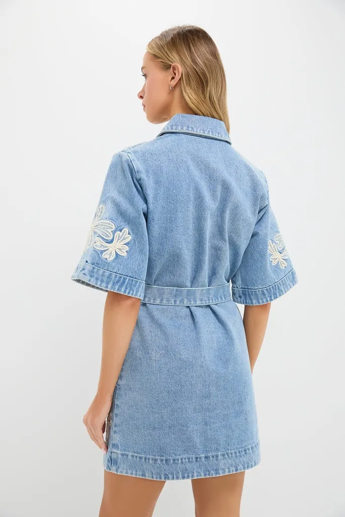 Light Wash Charlene Denim Mini Dress sold by Tuckernuck product image thumbnail 4