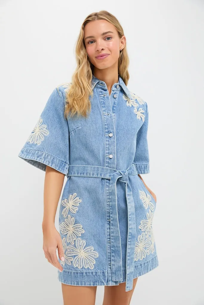 Light Wash Charlene Denim Mini Dress sold by Tuckernuck