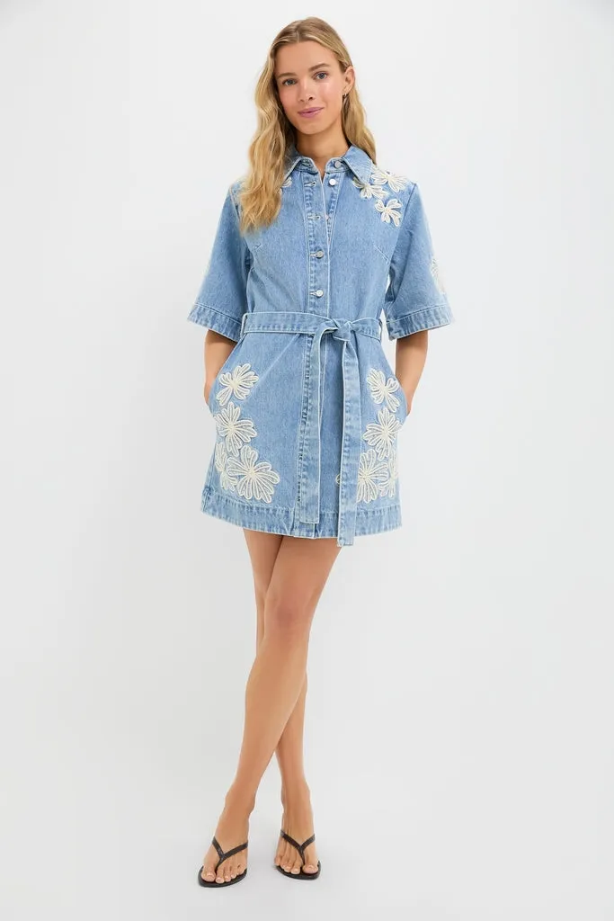 Light Wash Charlene Denim Mini Dress sold by Tuckernuck product image thumbnail 5