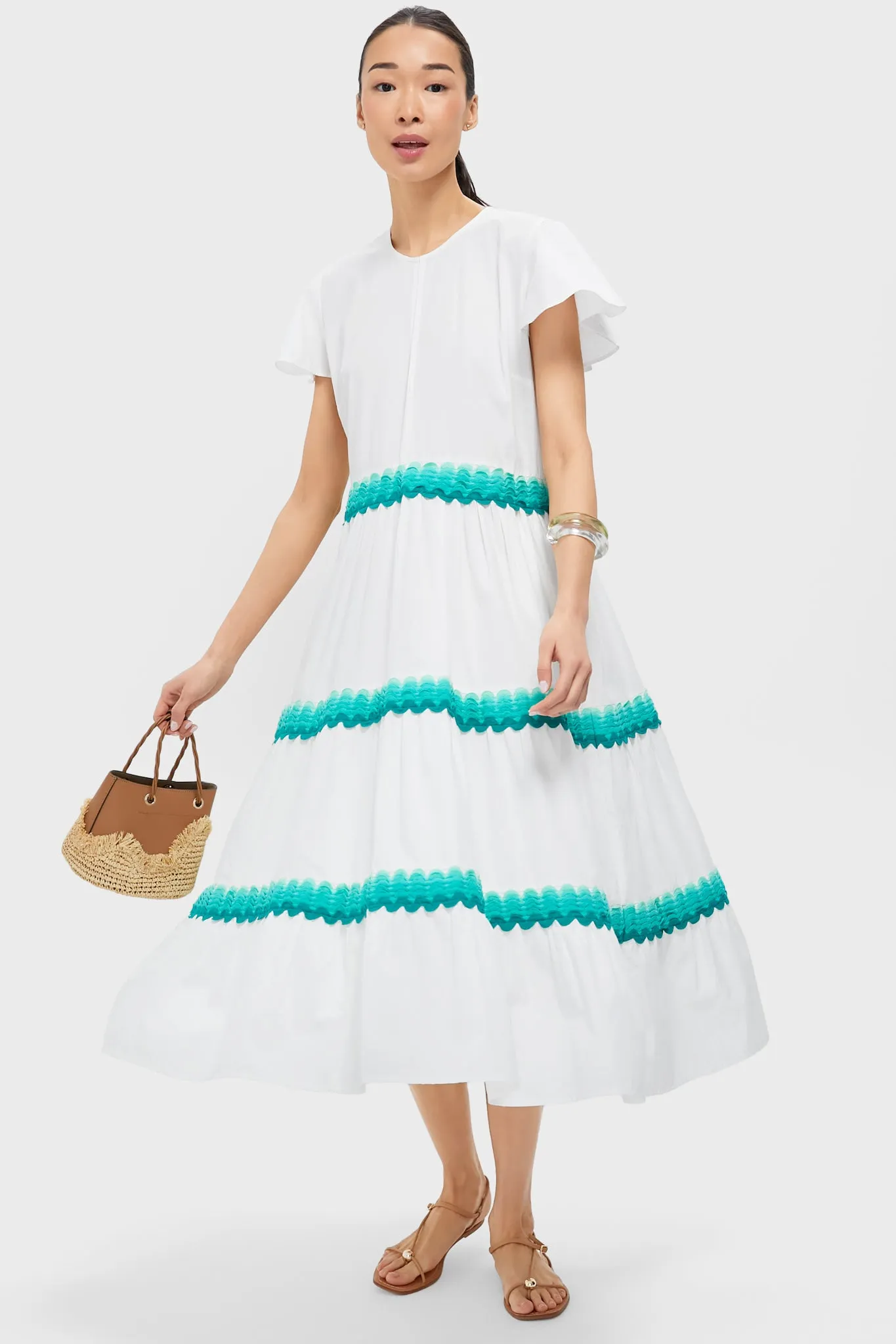 Pacifica Aqua V Neck Maxi Dress sold by Tuckernuck product image thumbnail 2