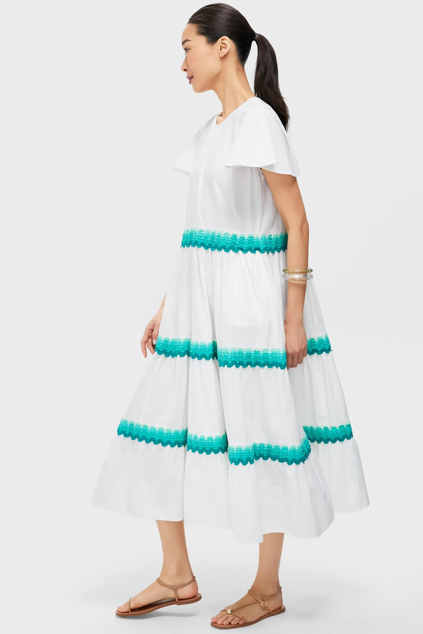 Pacifica Aqua V Neck Maxi Dress sold by Tuckernuck product image thumbnail 3