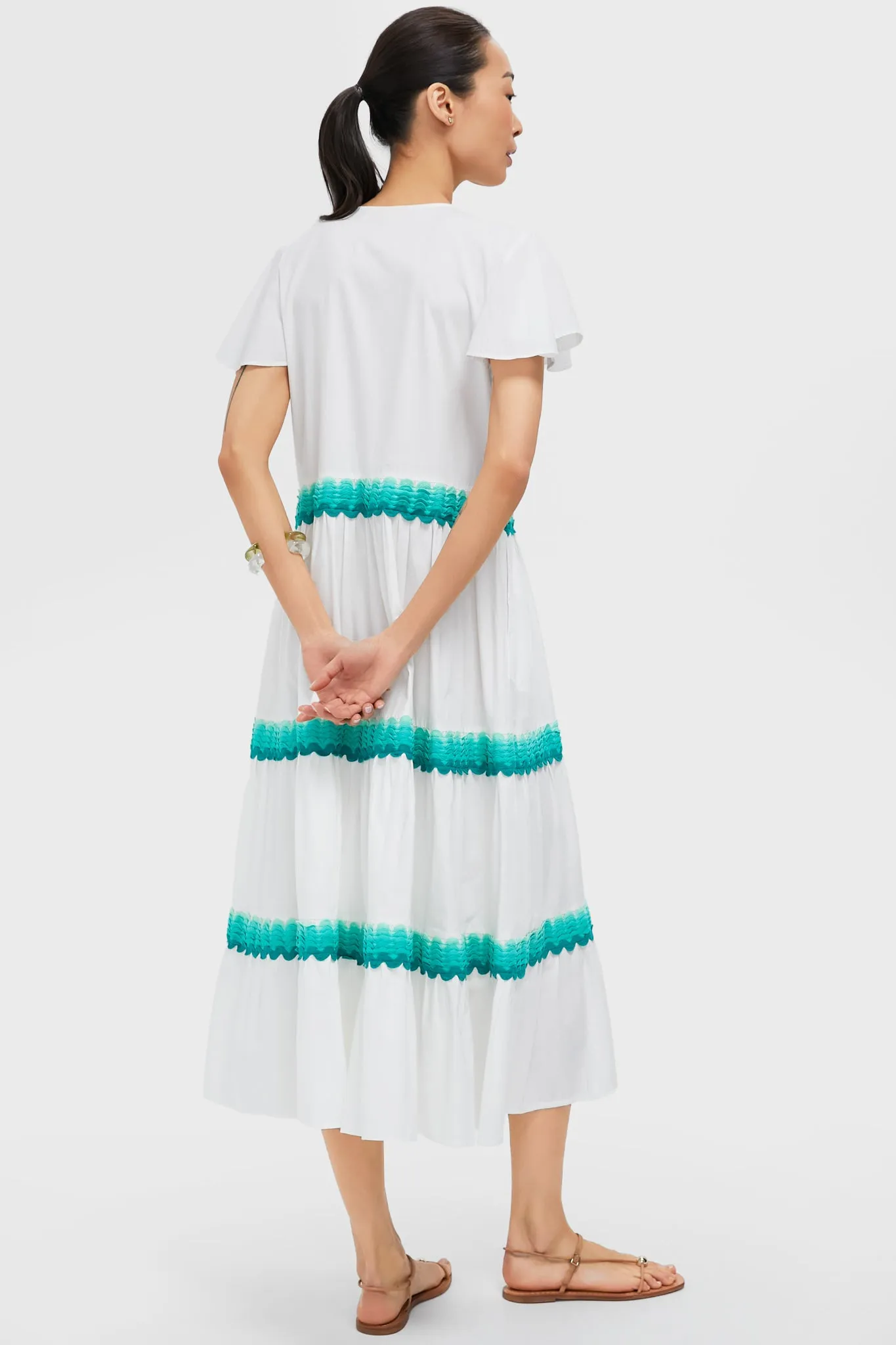 Pacifica Aqua V Neck Maxi Dress sold by Tuckernuck product image thumbnail 4