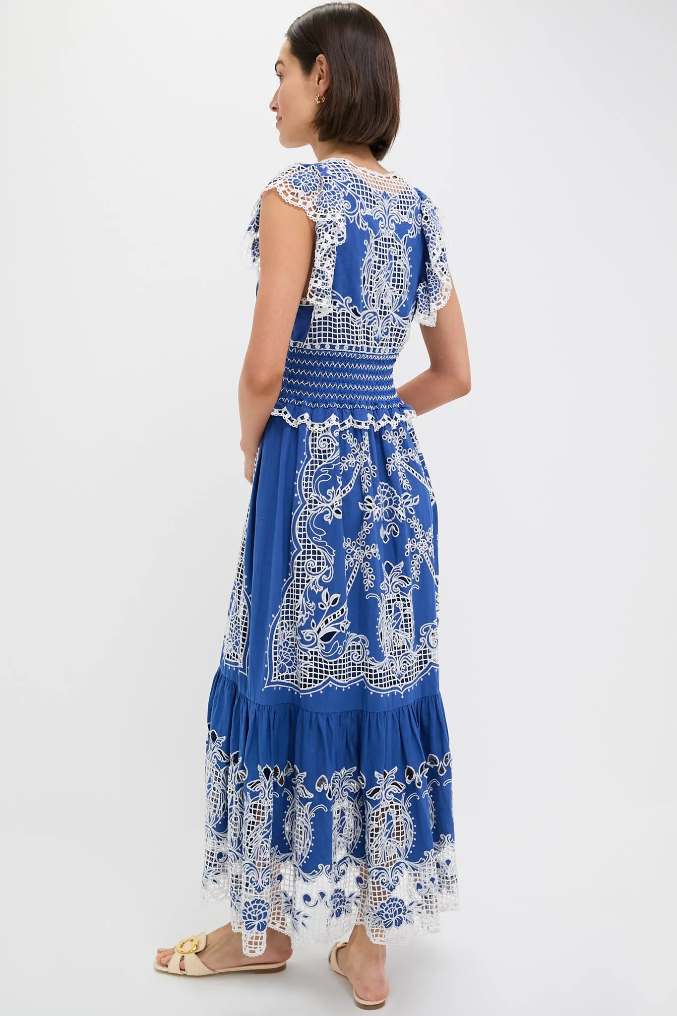 Blue Romantic Richelieu Maxi Dress sold by Tuckernuck product image thumbnail 4