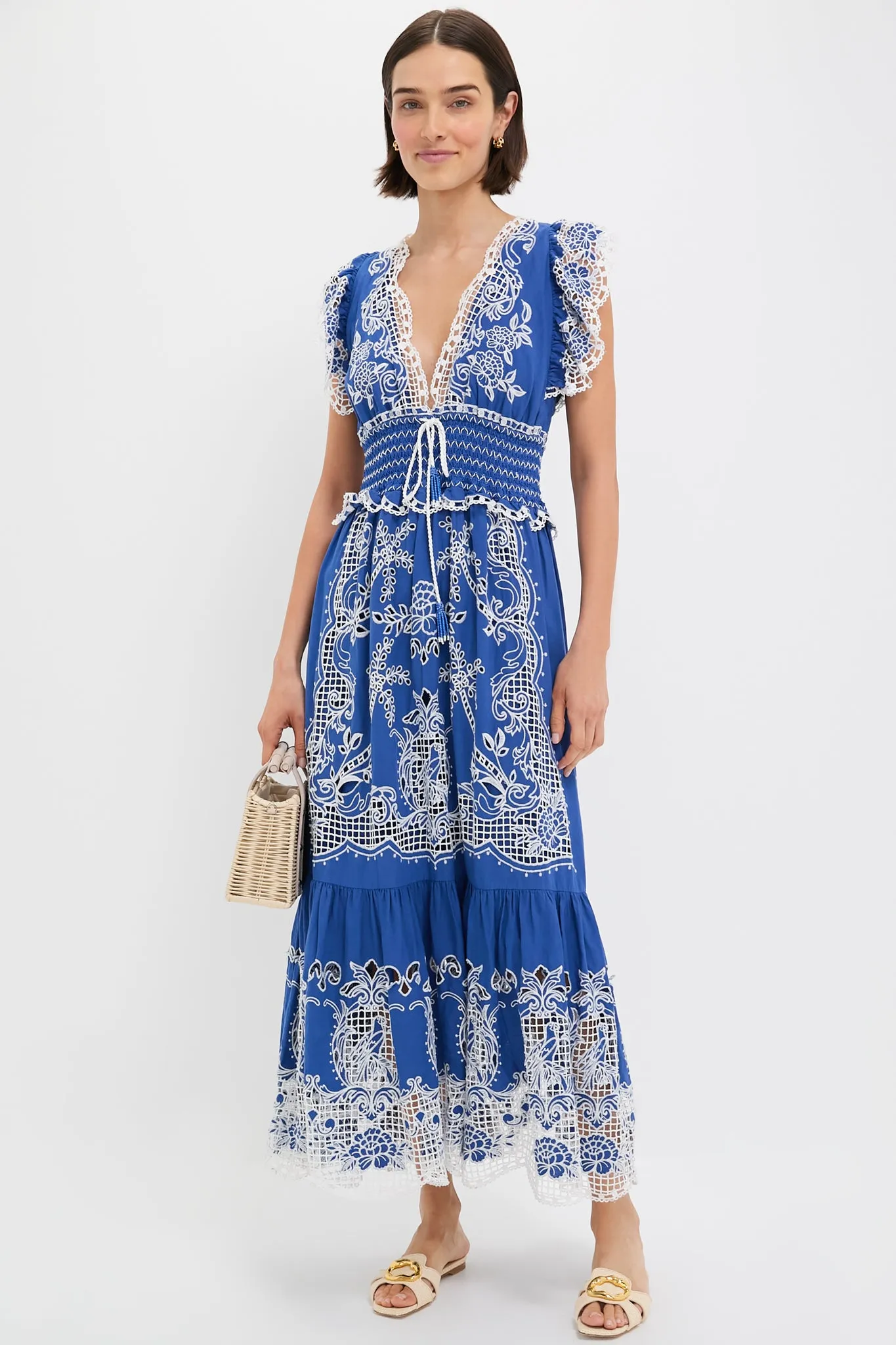 Blue Romantic Richelieu Maxi Dress sold by Tuckernuck product image thumbnail 2