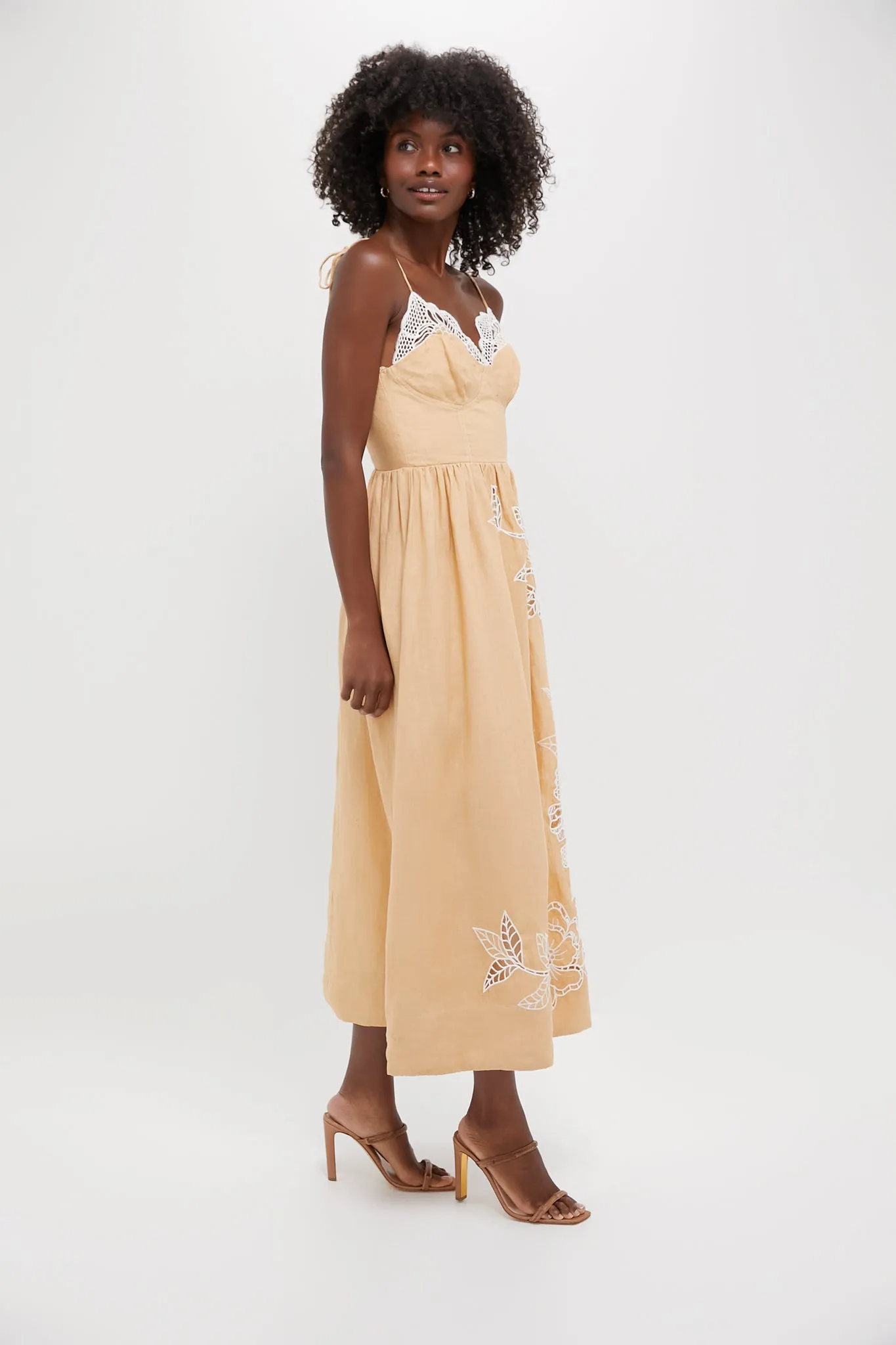 Sand Richelieu Cup Midi Dress sold by Tuckernuck product image thumbnail 3