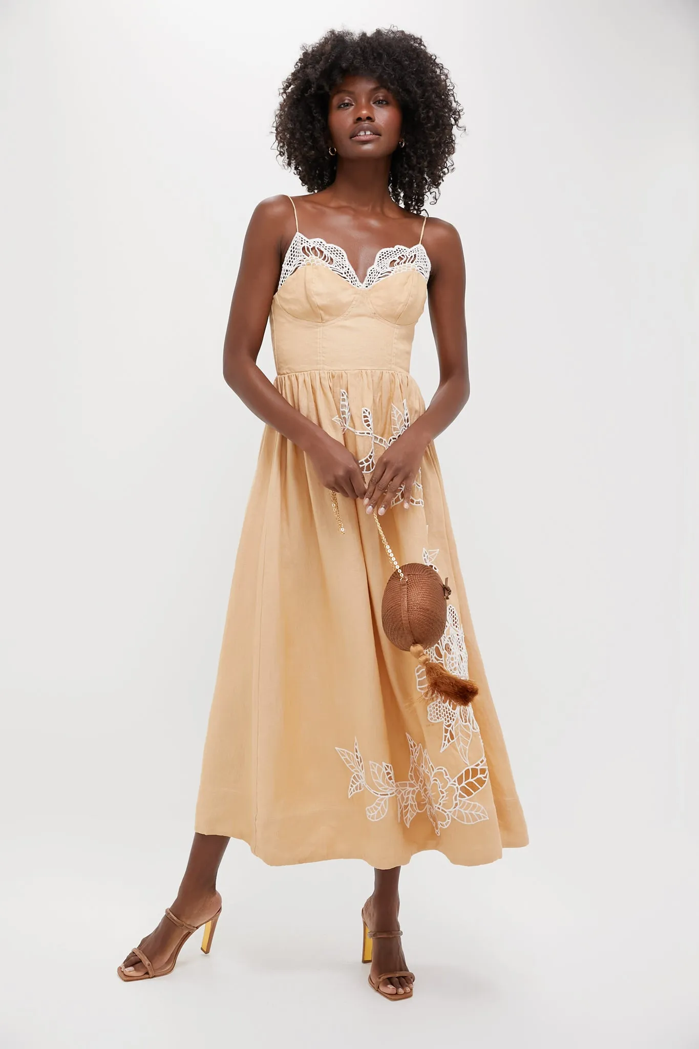 Sand Richelieu Cup Midi Dress sold by Tuckernuck product image thumbnail 2