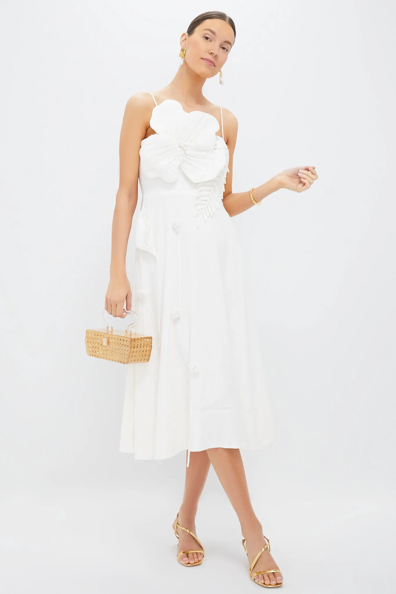 Off-White Garden Sleeveless Midi Dress sold by Tuckernuck product image thumbnail 2