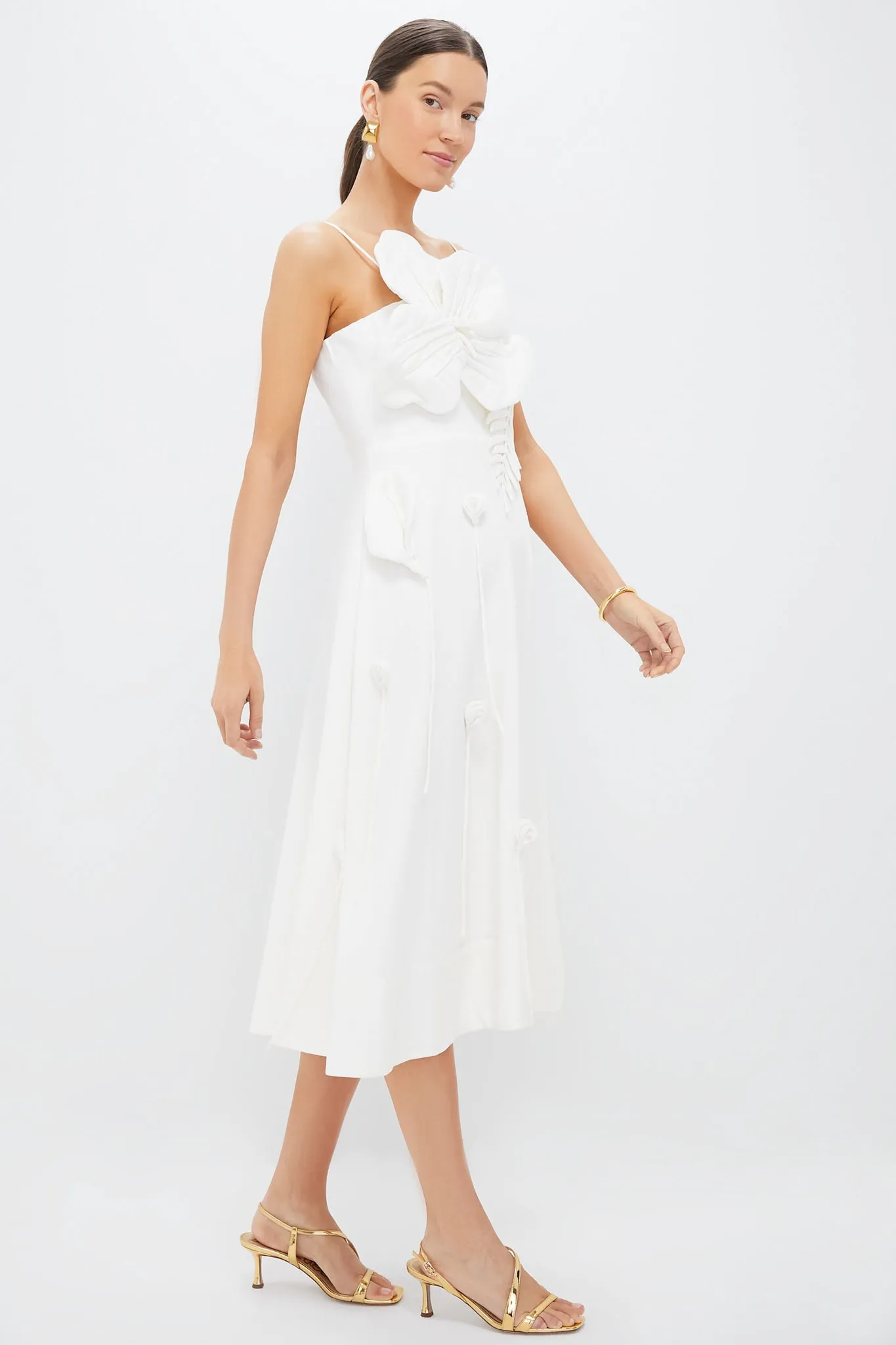 Off-White Garden Sleeveless Midi Dress sold by Tuckernuck product image thumbnail 3