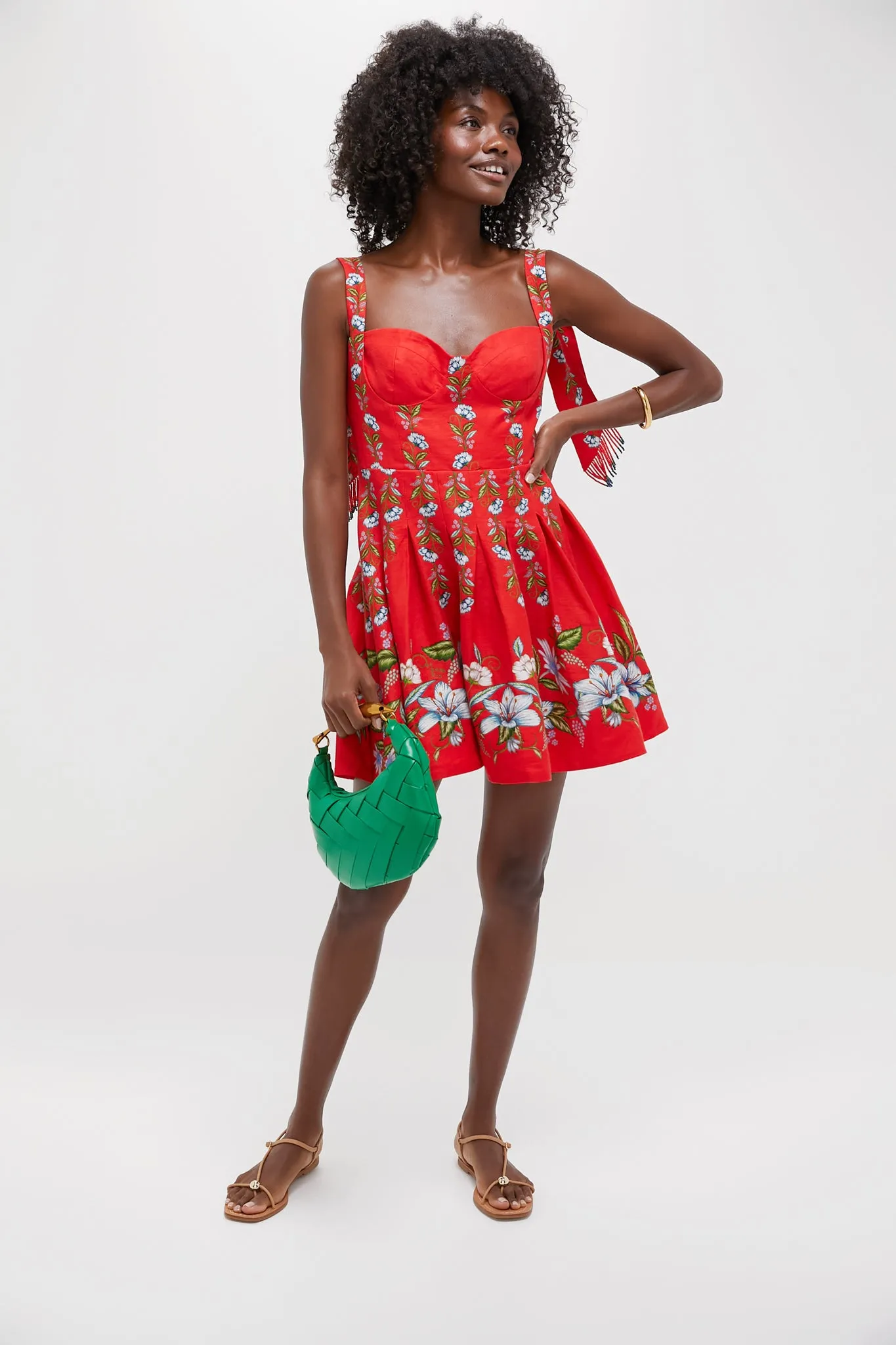 Sweet Bloom Bouquet Red Sleeveless Mini Dress sold by Tuckernuck product image thumbnail 2