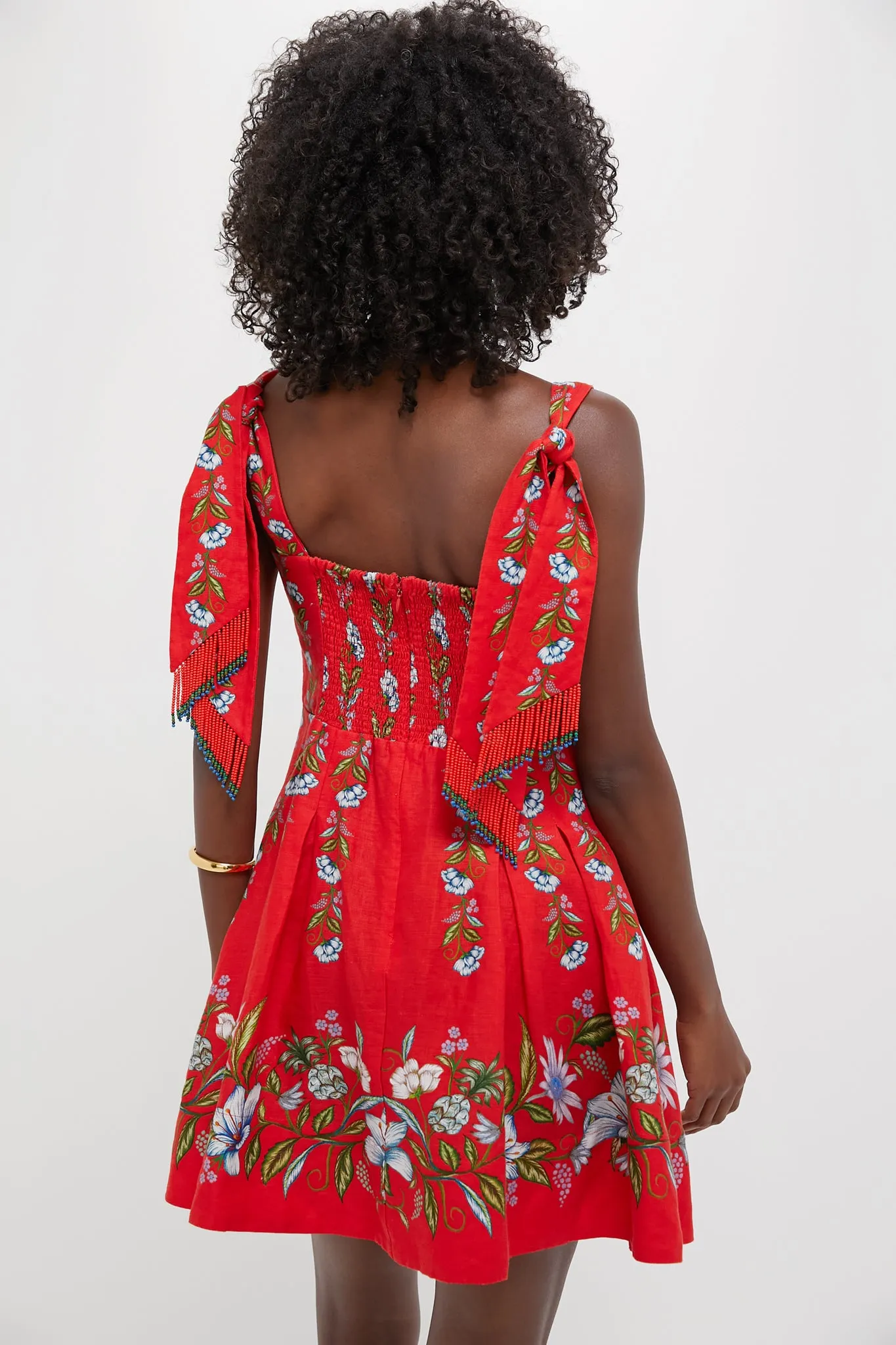 Sweet Bloom Bouquet Red Sleeveless Mini Dress sold by Tuckernuck product image thumbnail 4